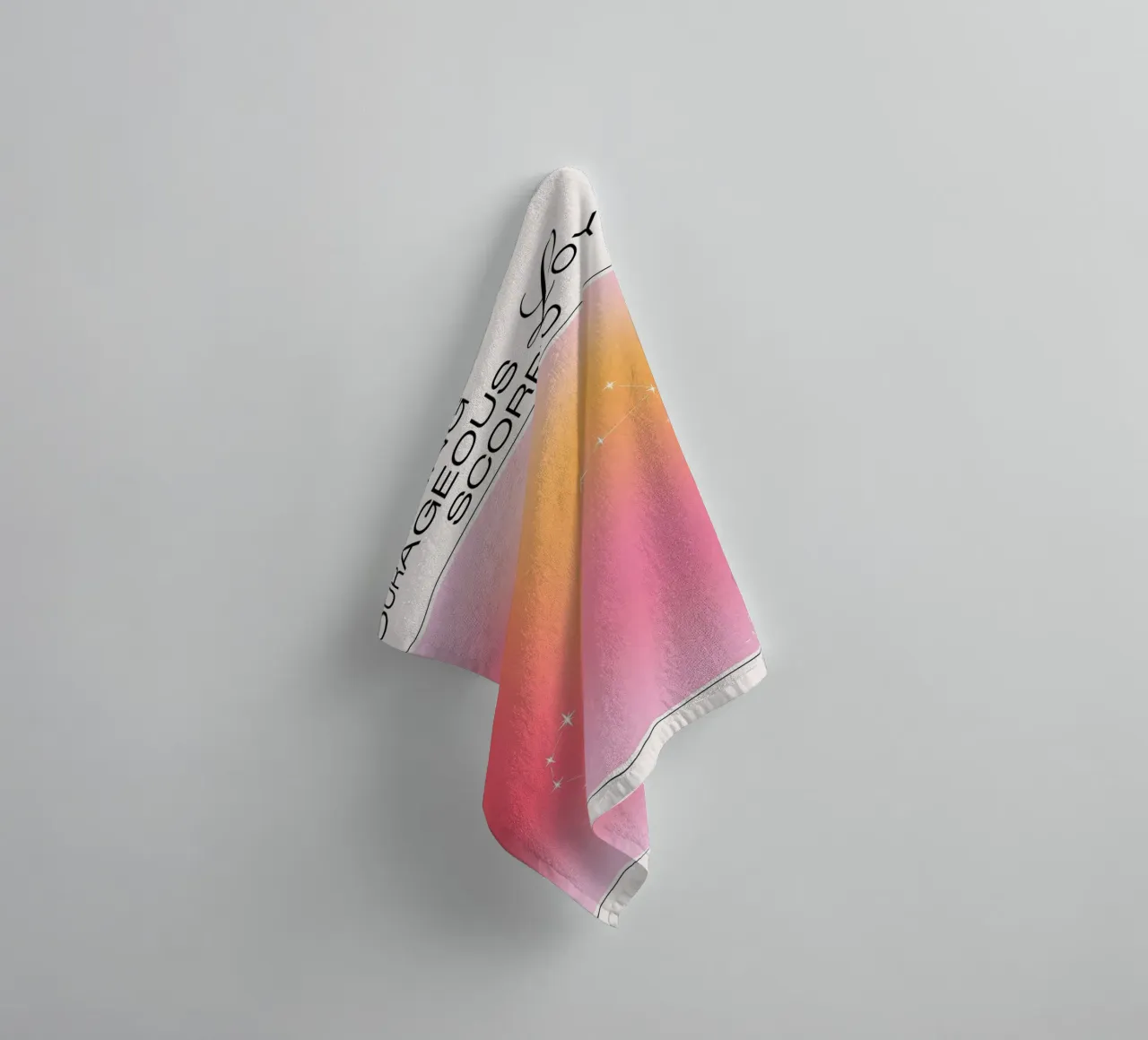 Scorpion Constellation du zodiaque Aura Gradient Poster Art serviette de bain de homdeco