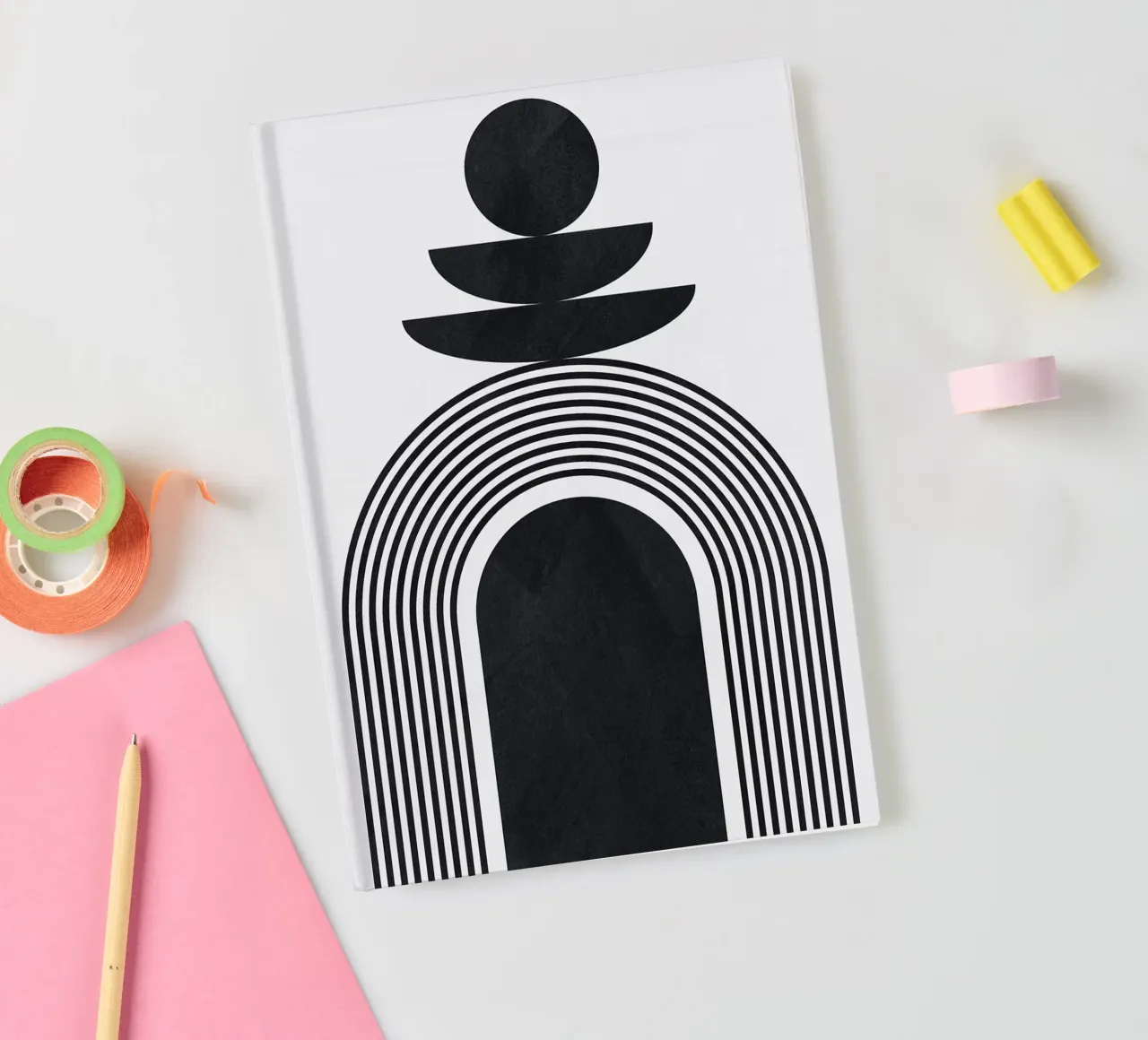 arches concentric circles notebook by Ron Bale