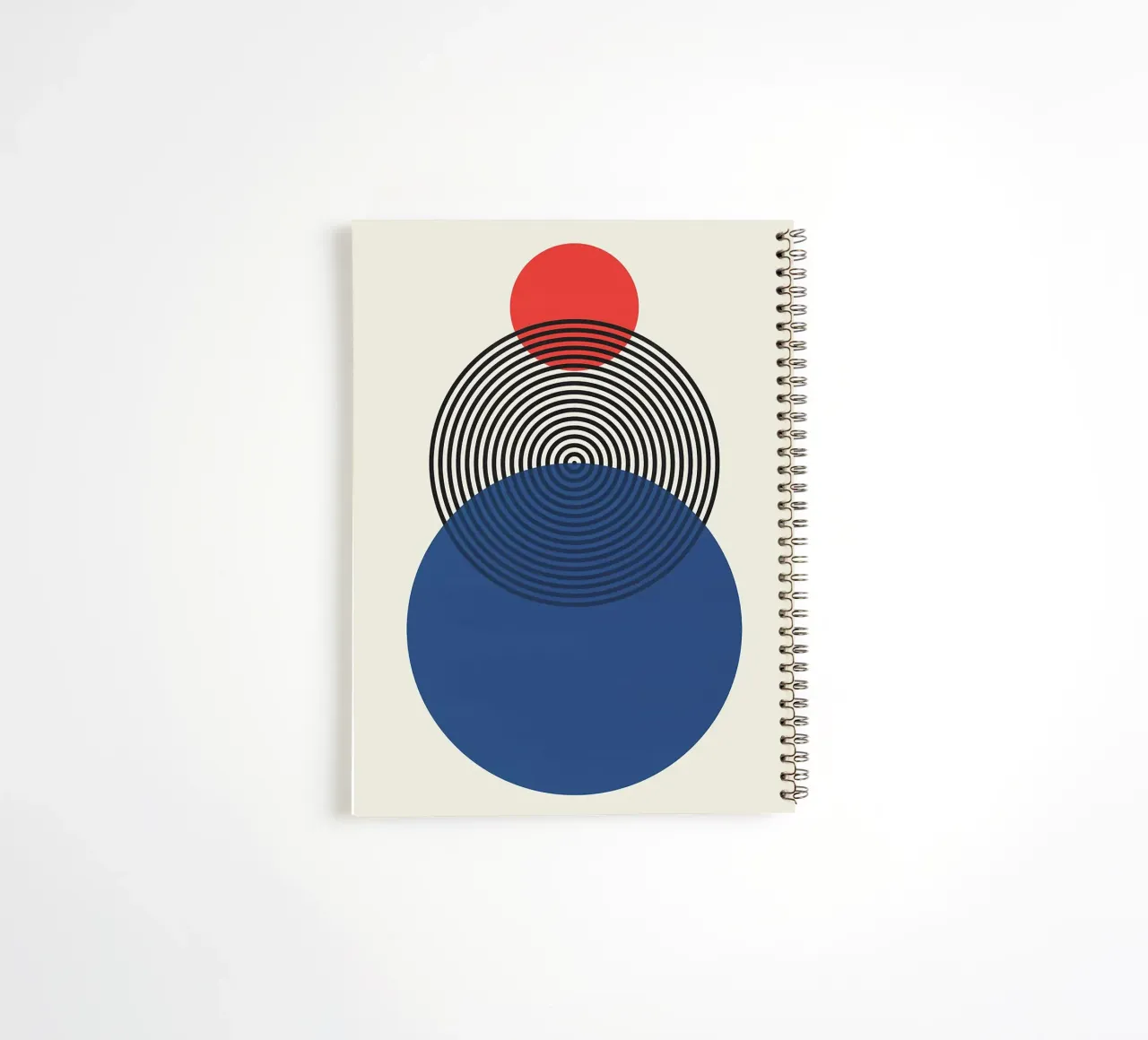 red circle blue circle concentric circles spiral notebook by Ron Bale