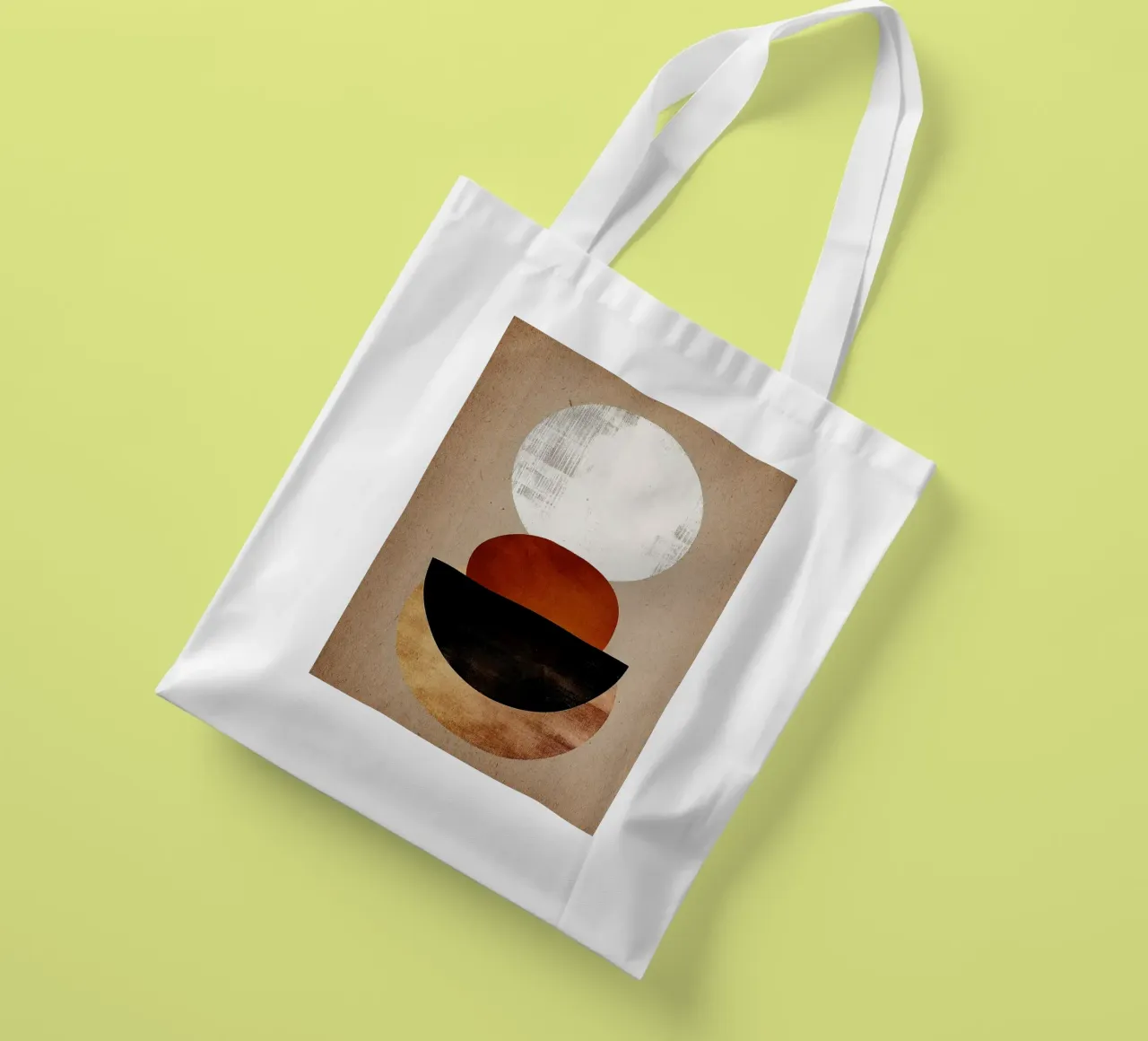 forme geometriche cerchi borsa in juta da Ron Bale