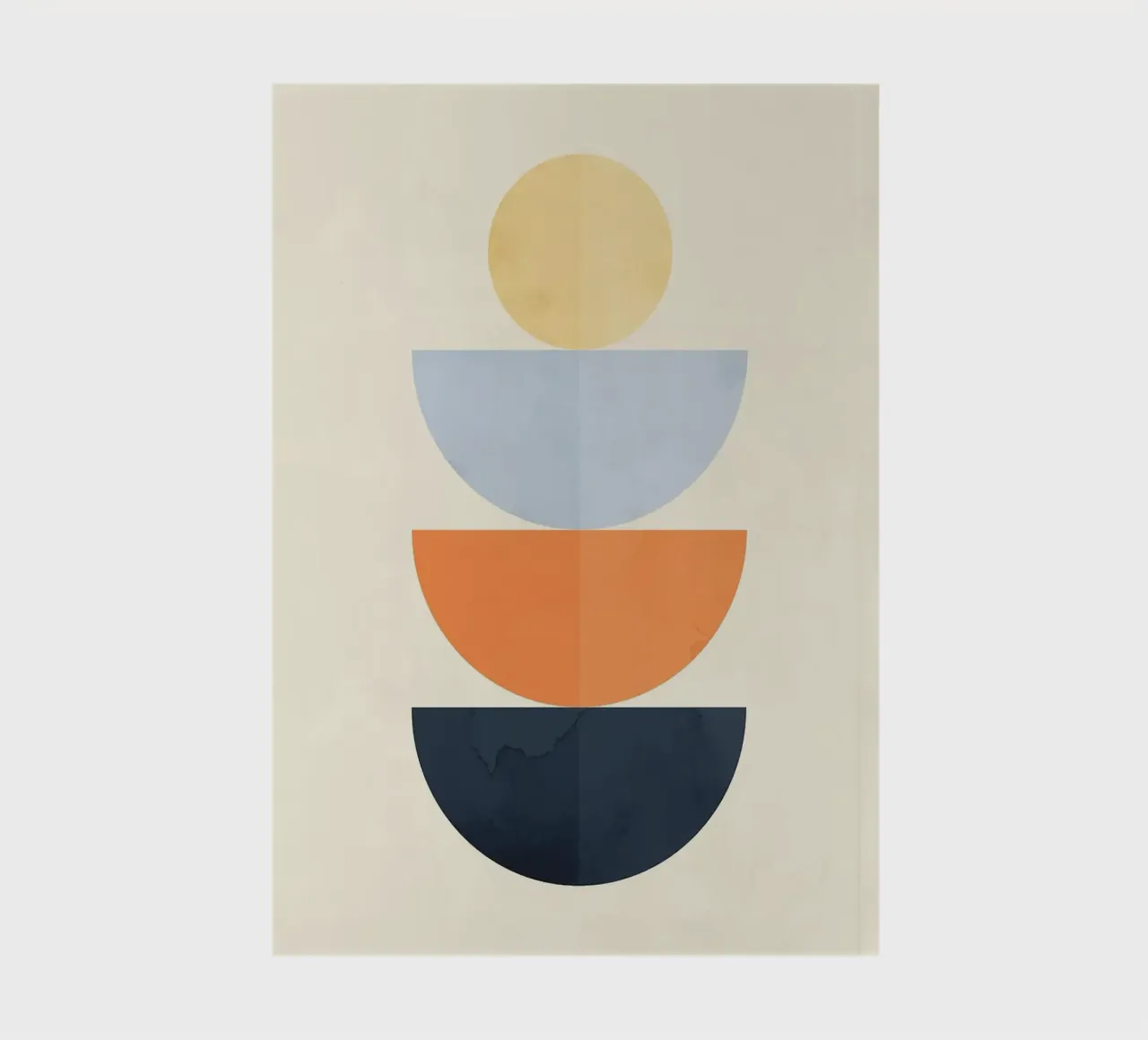 circle semi-circle geometric shapes notebook by Ron Bale