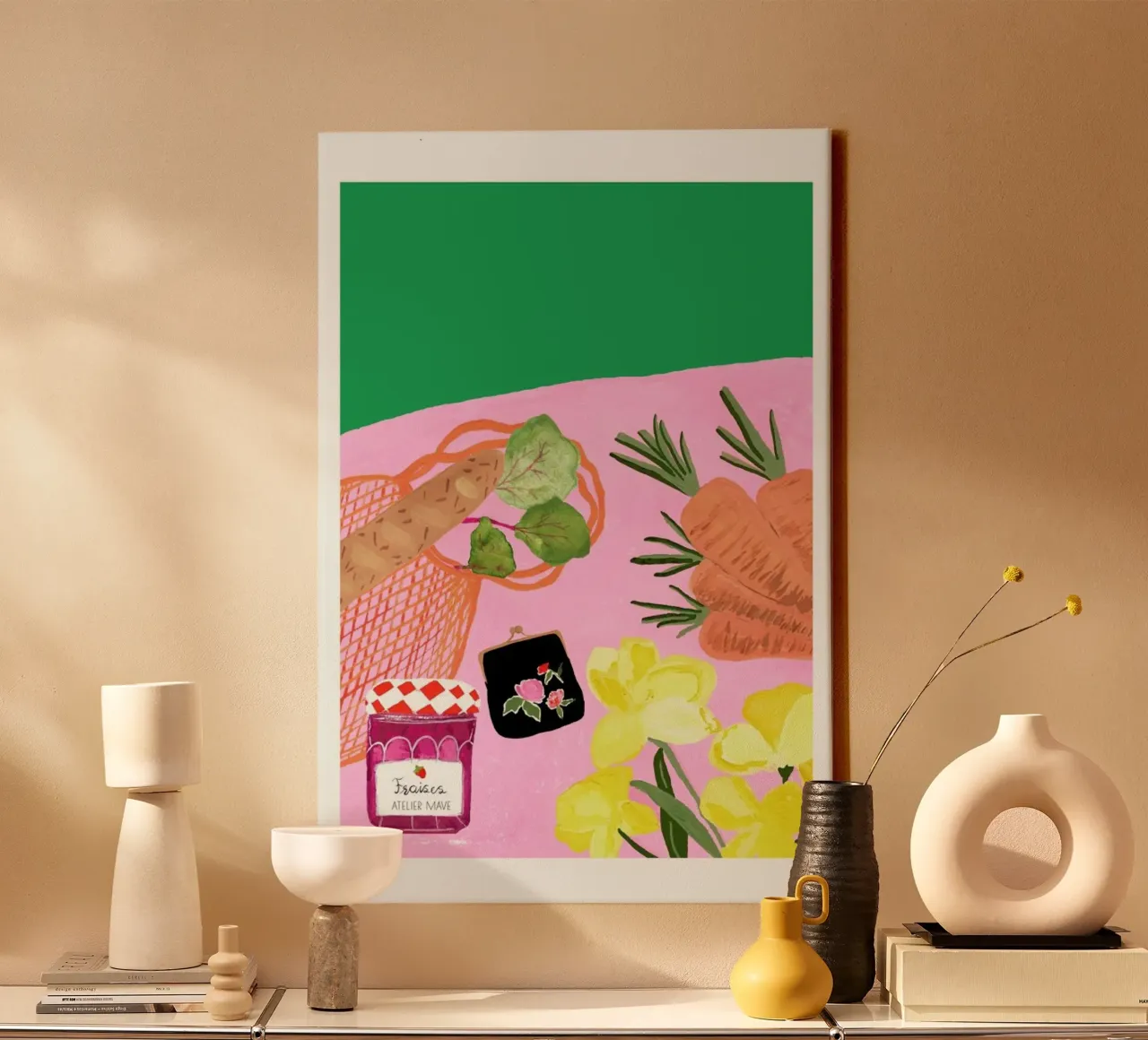 Grocery Shopping tela con Cornice a cassetta da Atelier Mave