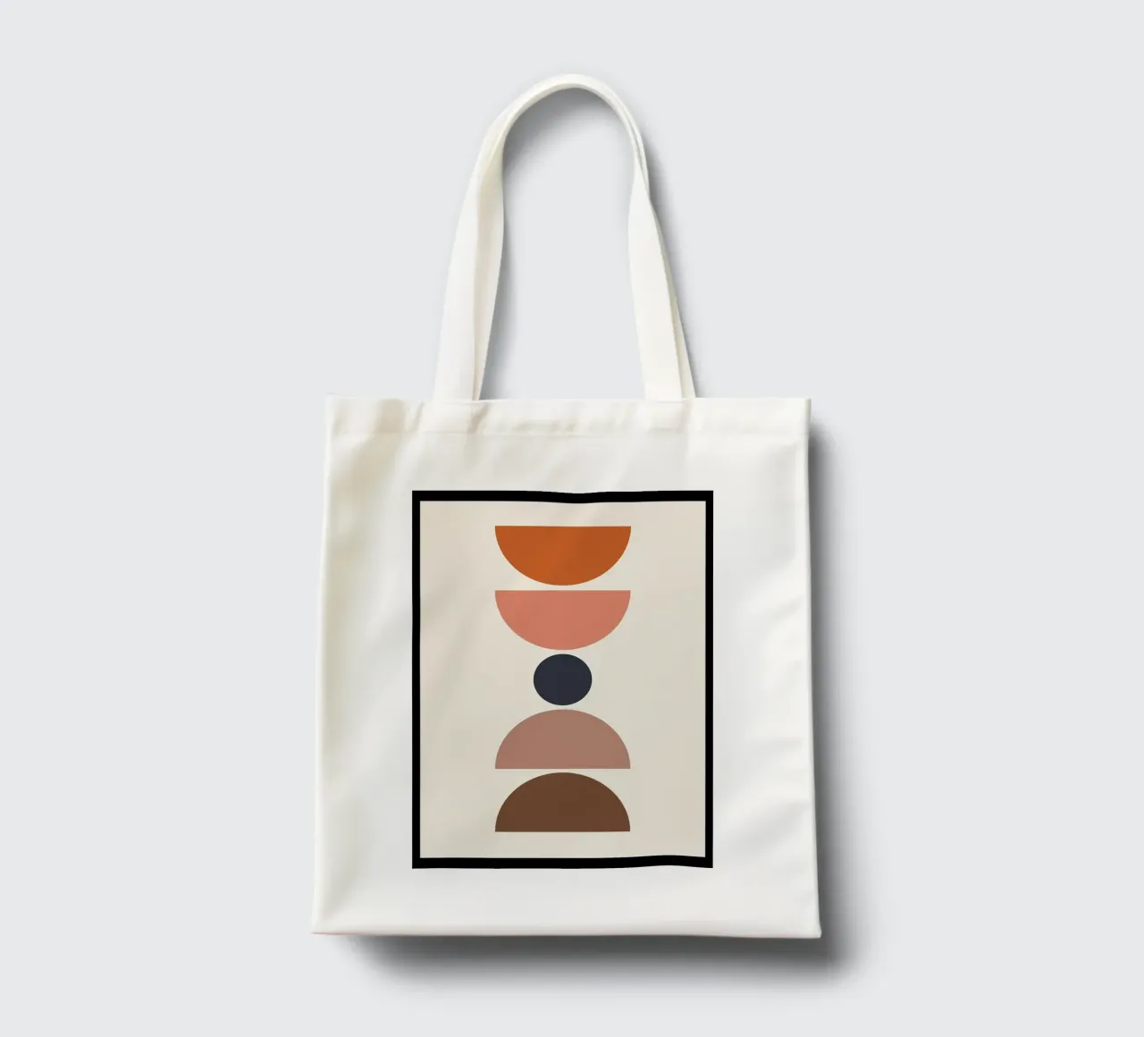 forme geometriche semicerchi borsa in juta da Ron Bale
