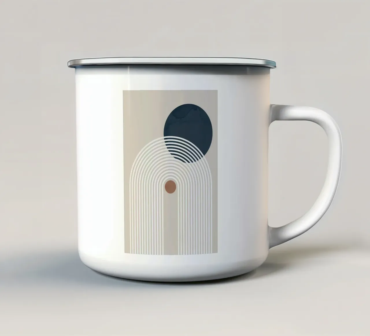 cerchio strisce arco tazza in smalto da Ron Bale