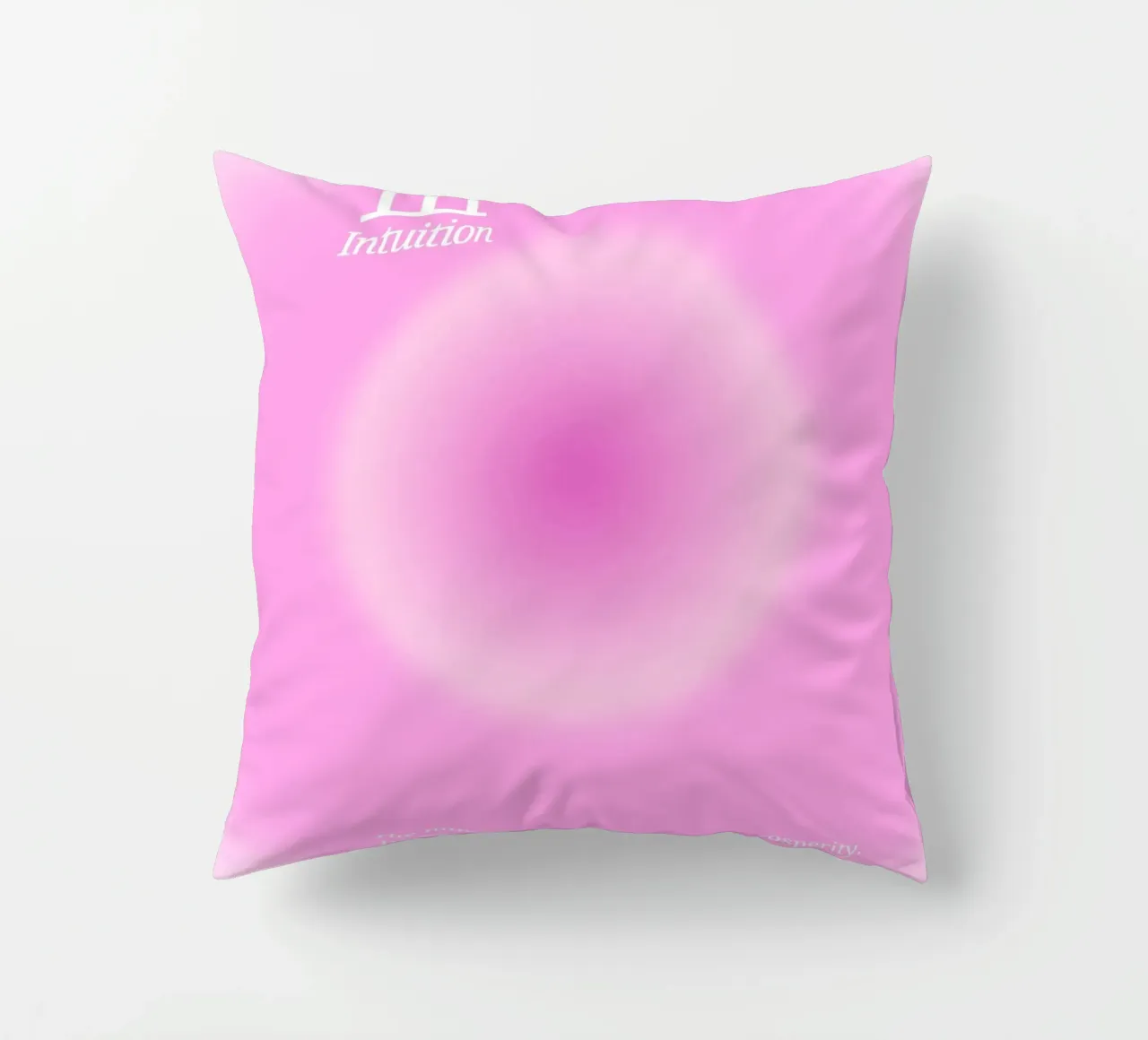 Angel Number 111 Intuition Pink Aura Manifestation Art decorative cushion by homdeco