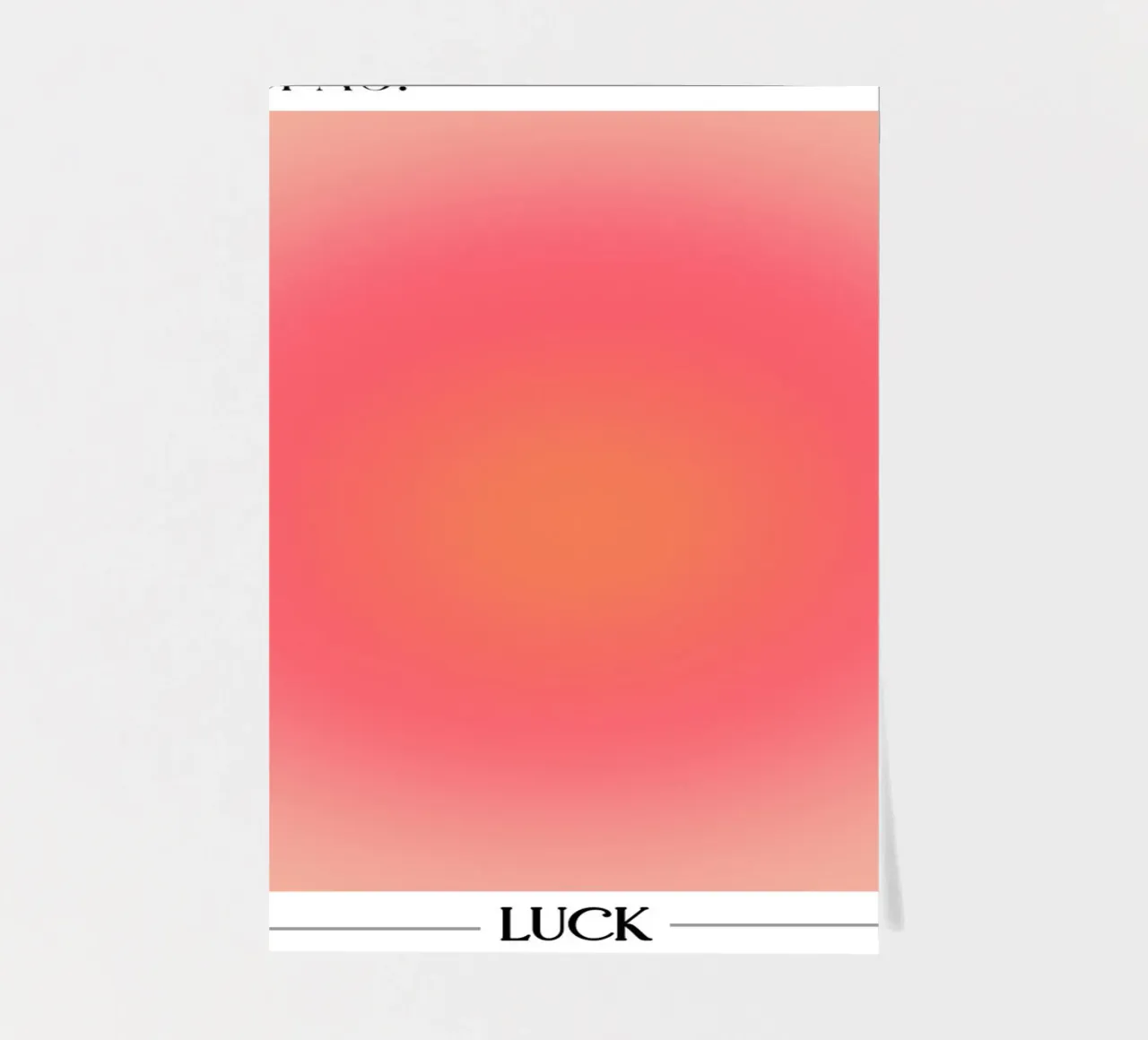 Engel Nr. 777 Geluk Aura Kleurverloop Rood Perzik Roze Kunst stickervel van homdeco