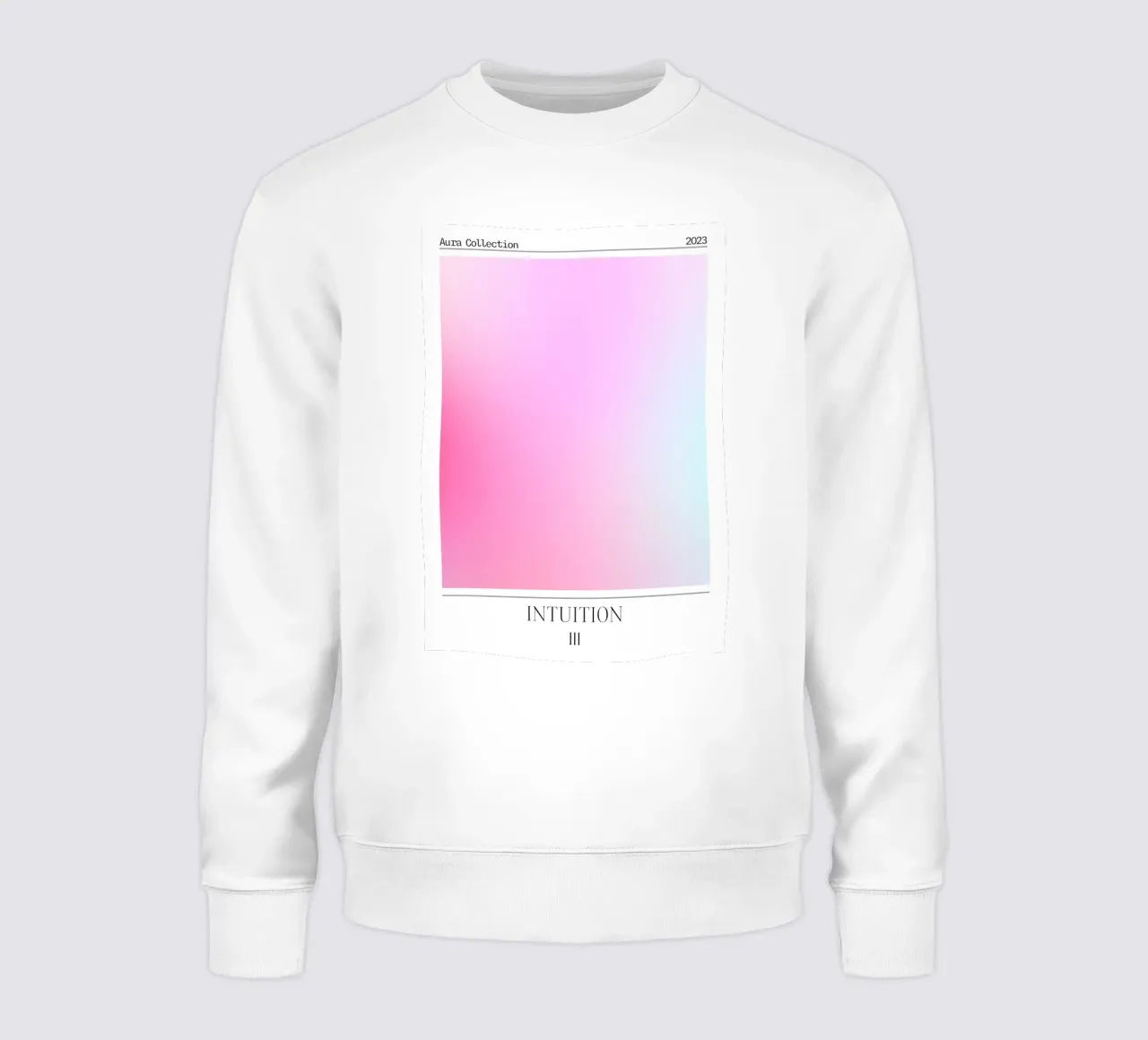 "Intuition" Angelo n. 111 Aura Rosa Blu Gradiente 2023 felpa da homdeco