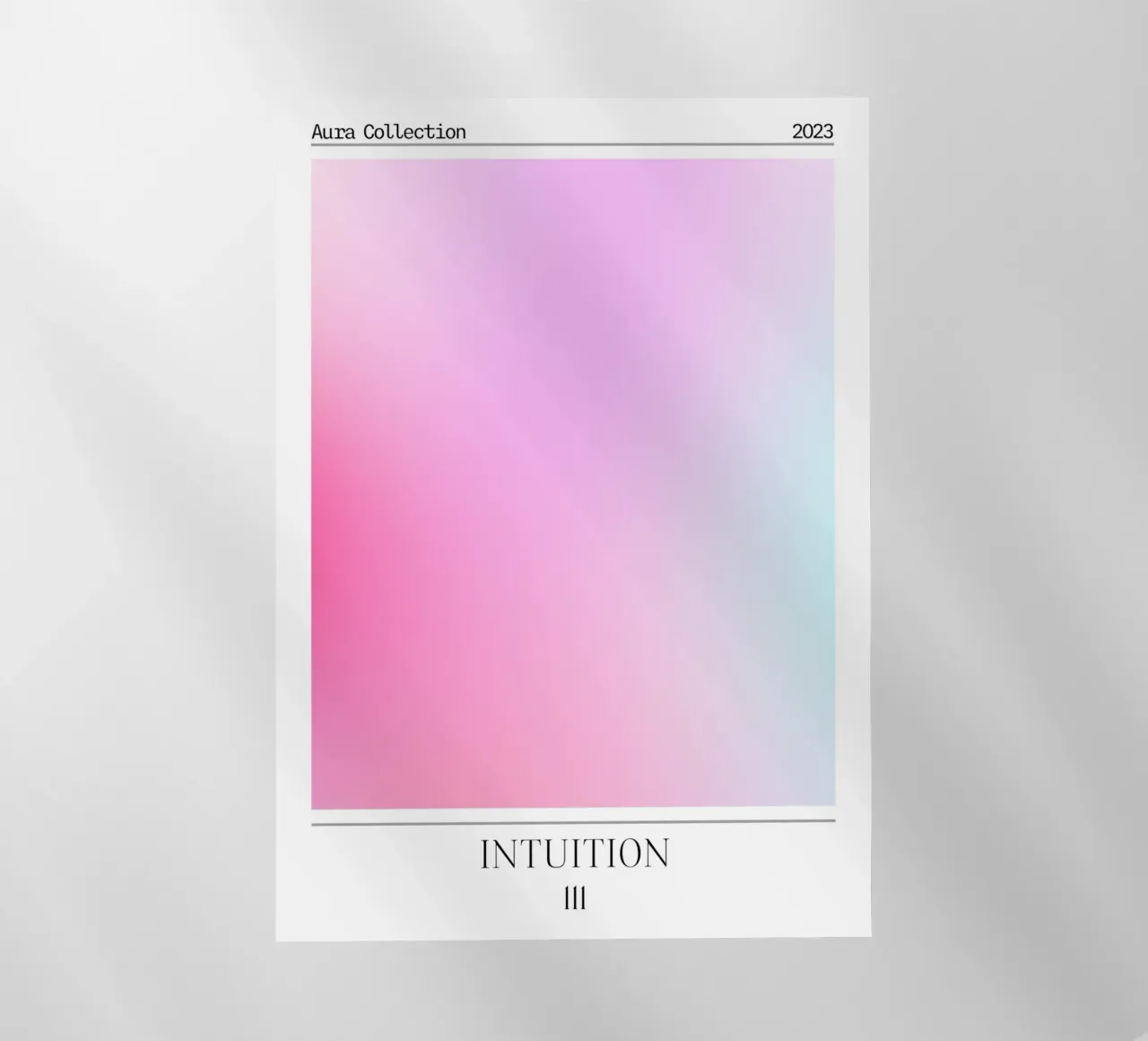 "Intuition" Angelo n. 111 Aura Rosa Blu Gradiente 2023 pellicola backlit da homdeco