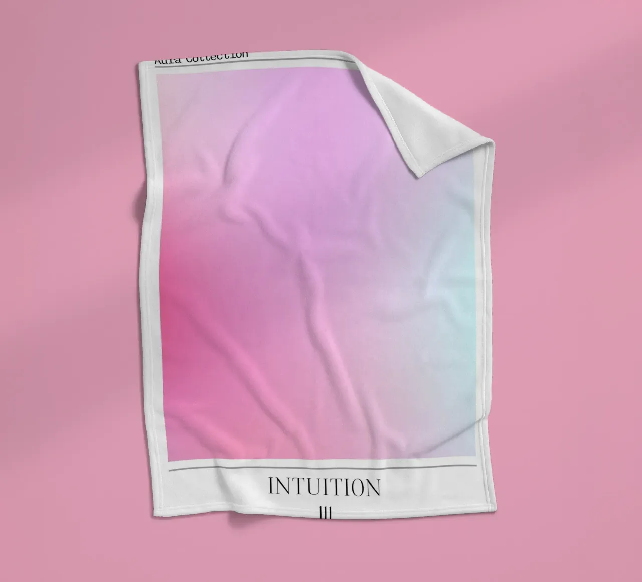 "Intuition" Angelo n. 111 Aura Rosa Blu Gradiente 2023 coperta in pile da homdeco
