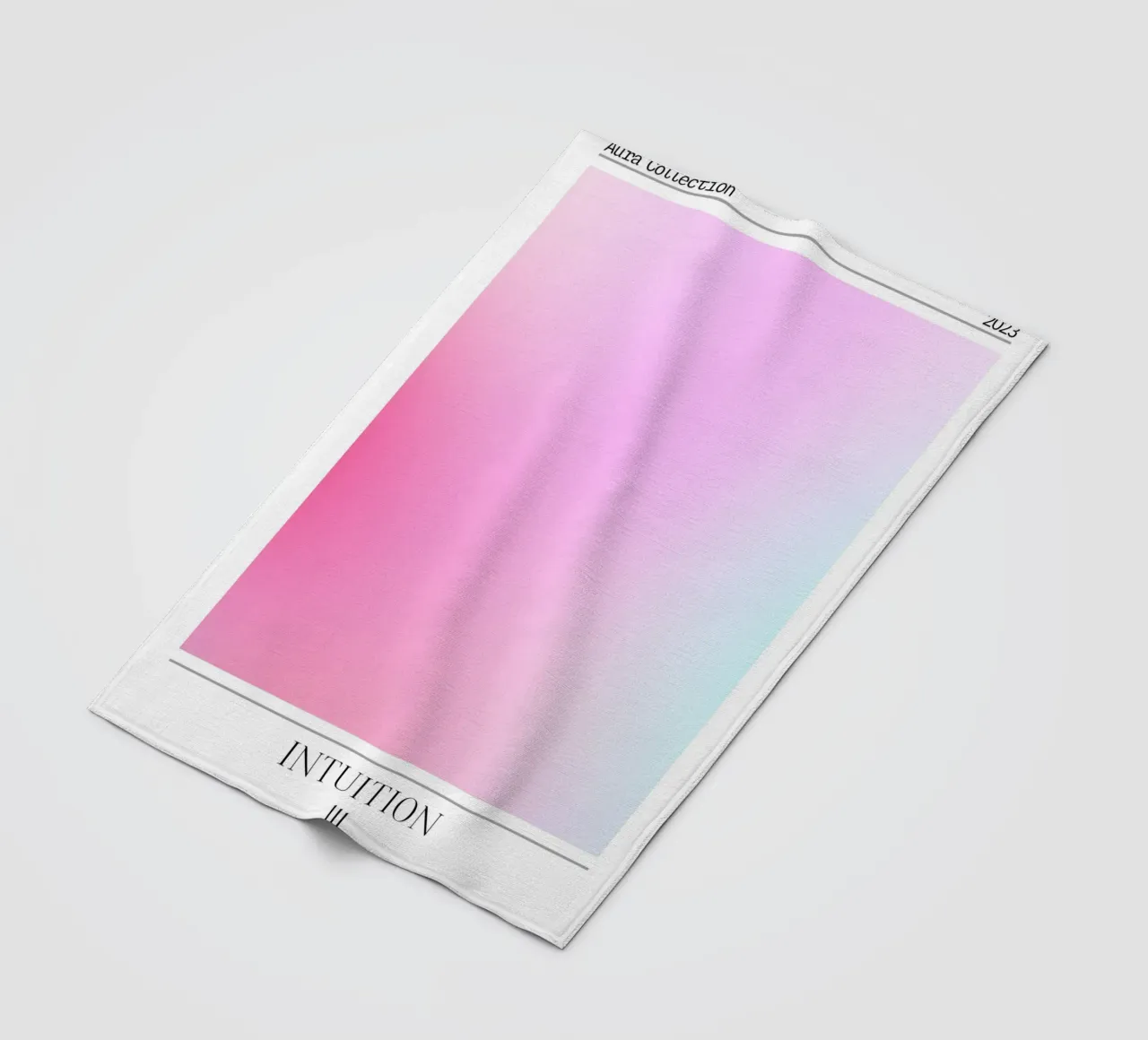 "Intuition" Angelo n. 111 Aura Rosa Blu Gradiente 2023 coperta in pile da homdeco
