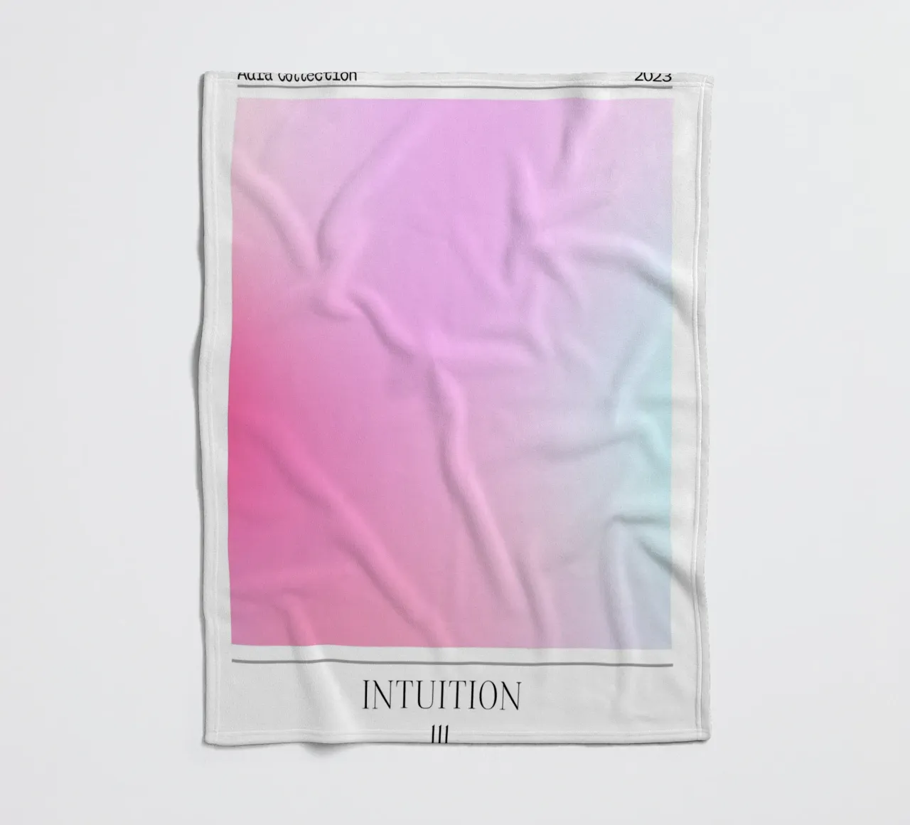 "Intuition" Angelo n. 111 Aura Rosa Blu Gradiente 2023 coperta in pile da homdeco