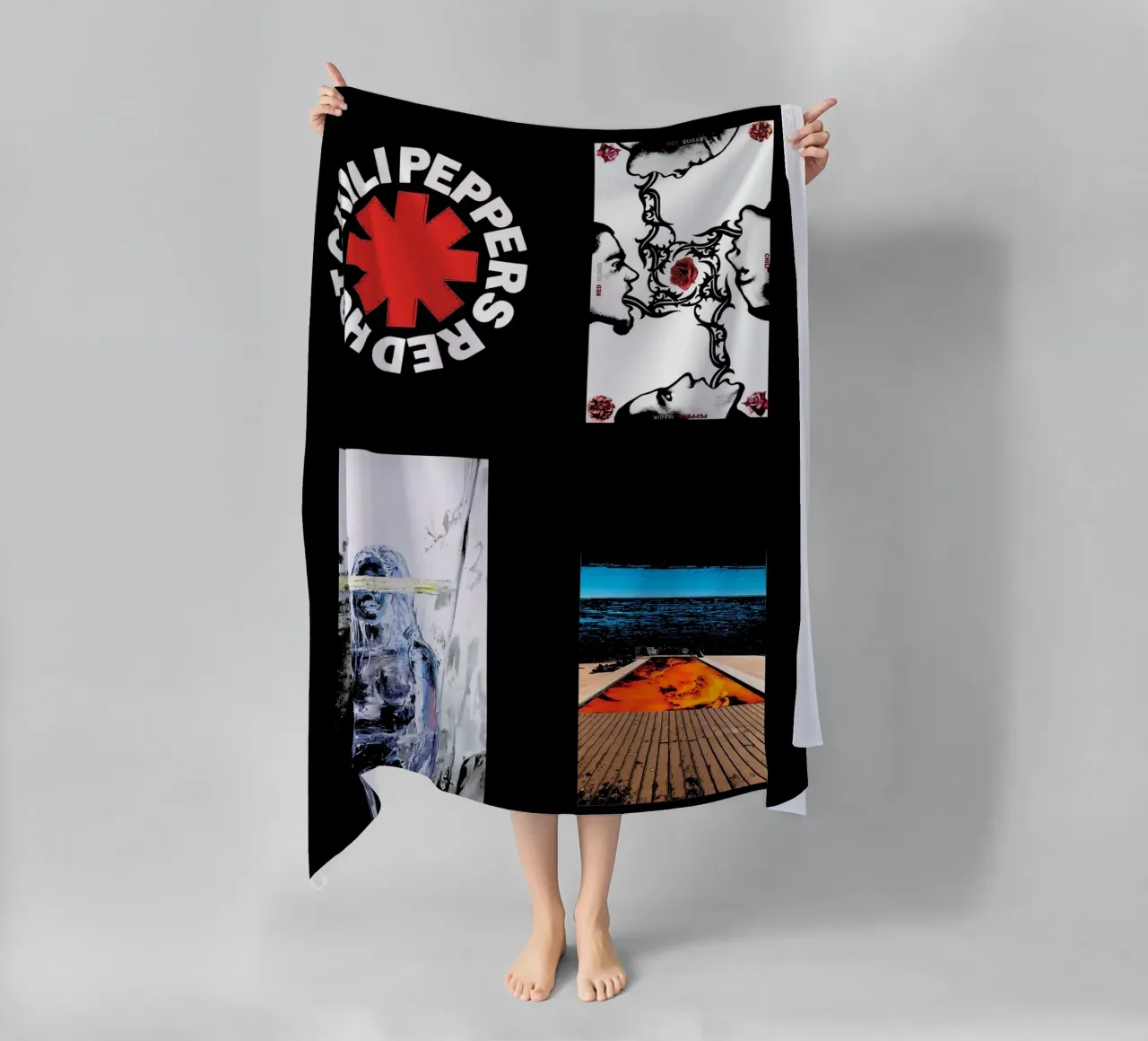 Red Hot Chili Peppers band music Art beach towel by music soul