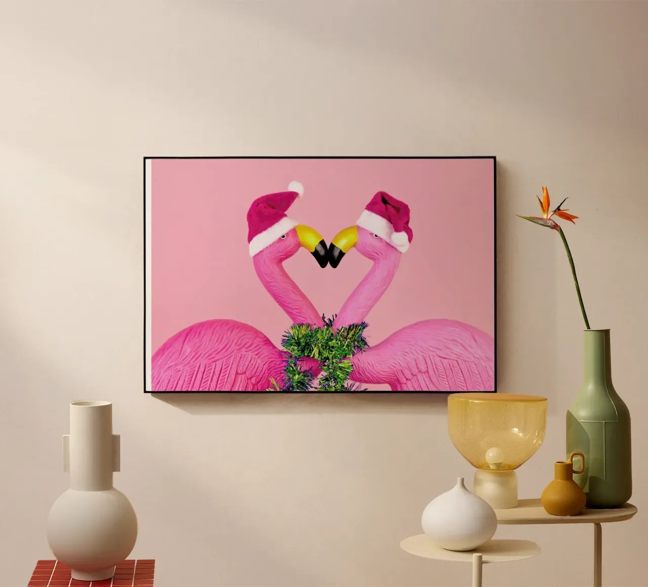 Santa Flamingo metacrilato de Juj Winn
