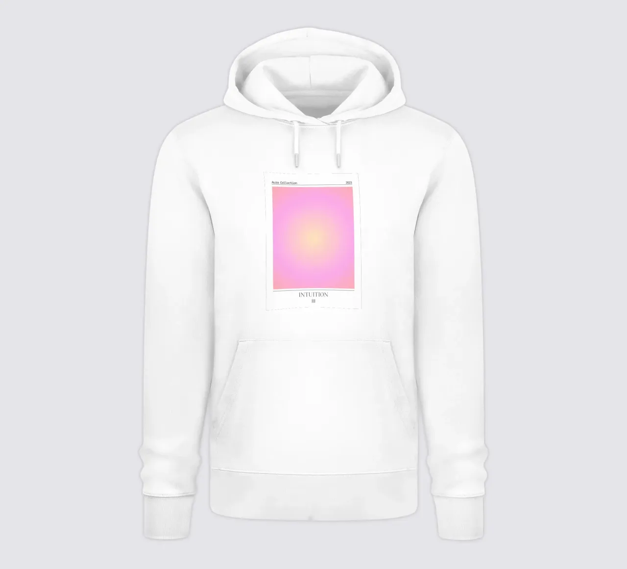 Collezione Aura "Intuition" Rosa Giallo Gradiente 2023 felpa con cappuccio da homdeco