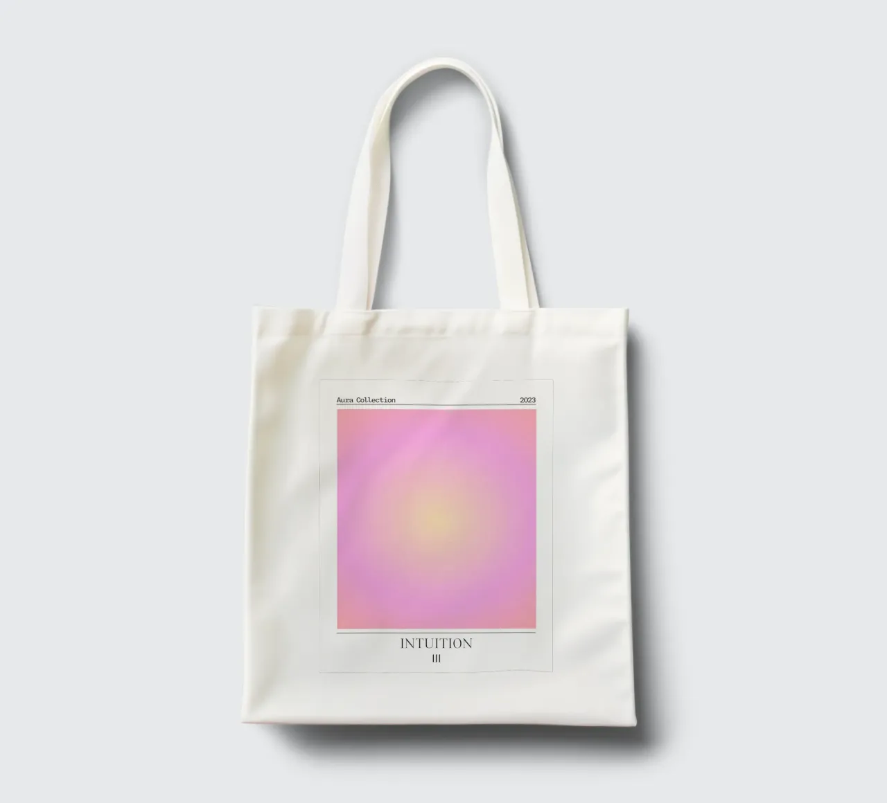 Collezione Aura "Intuition" Rosa Giallo Gradiente 2023 borsa in juta da homdeco