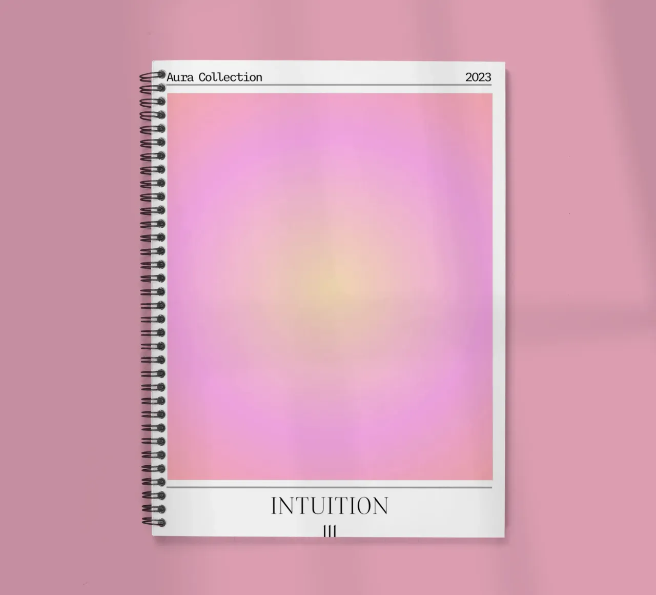 Collezione Aura "Intuition" Rosa Giallo Gradiente 2023 diario ad anelli da homdeco
