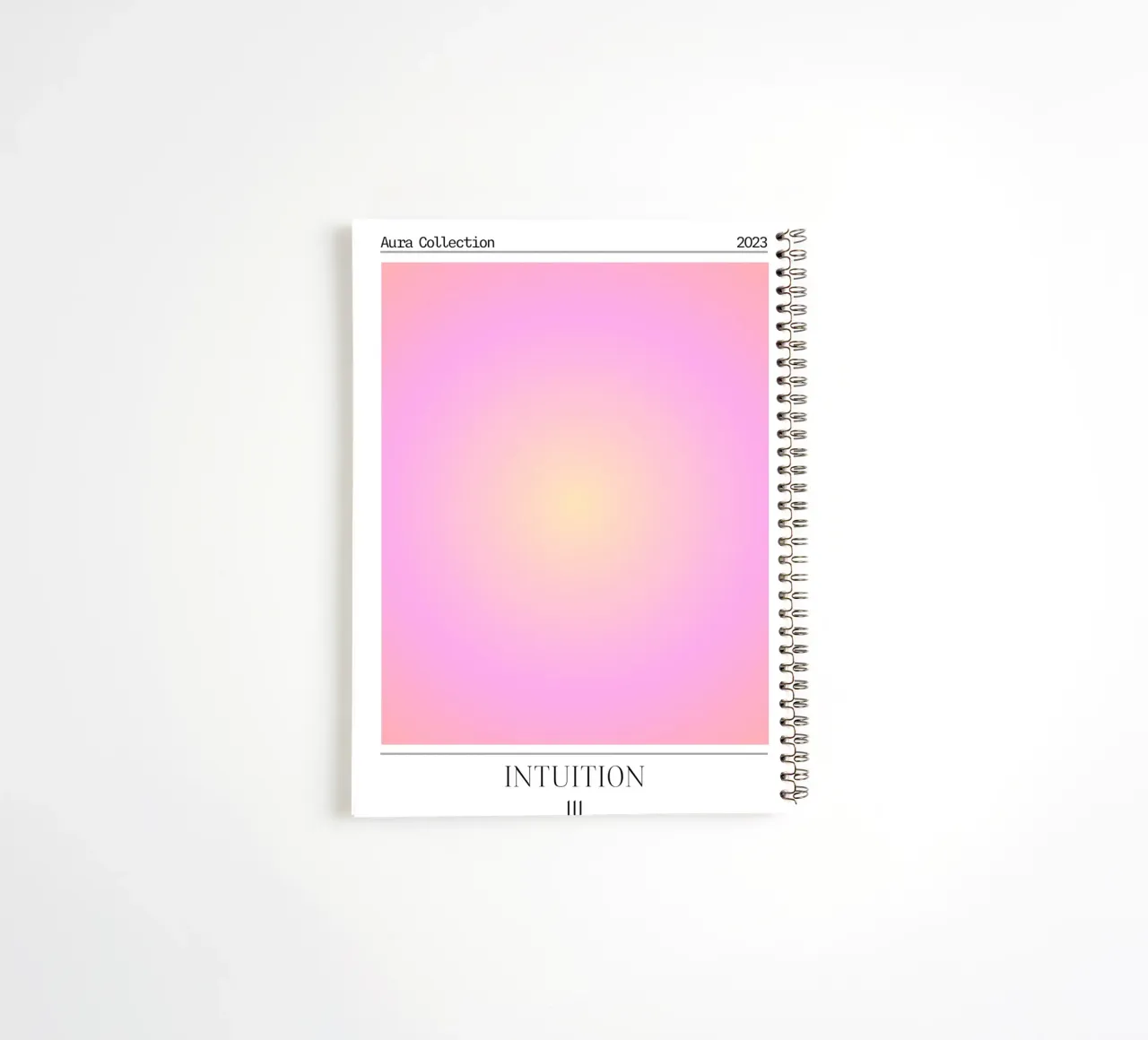 Collezione Aura "Intuition" Rosa Giallo Gradiente 2023 diario ad anelli da homdeco