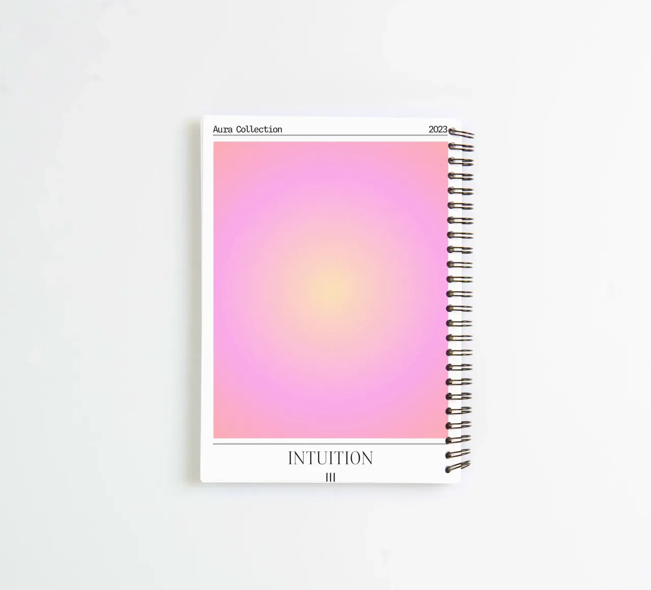 Collezione Aura "Intuition" Rosa Giallo Gradiente 2023 diario ad anelli da homdeco
