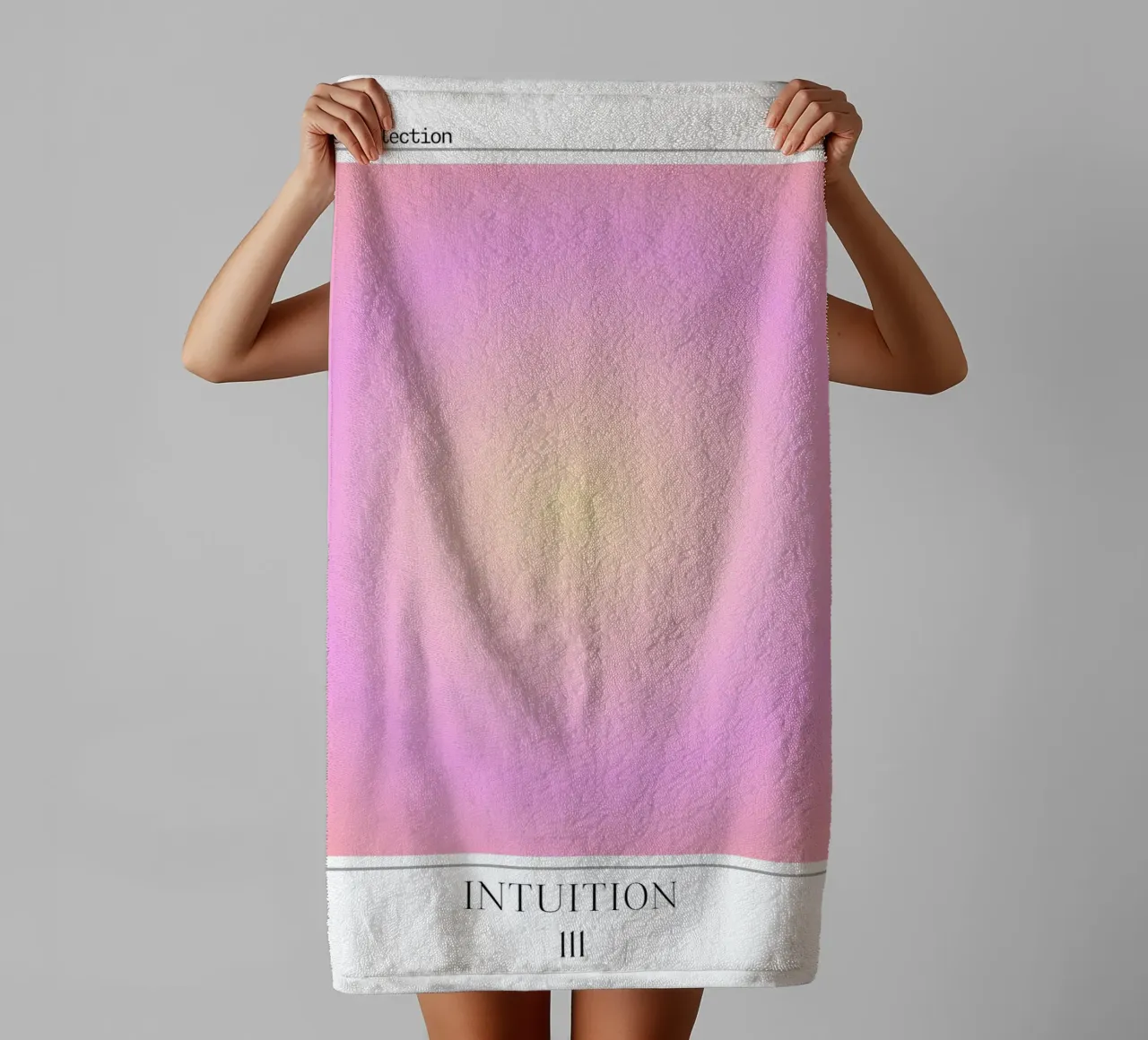 Collezione Aura "Intuition" Rosa Giallo Gradiente 2023 asciugamano da bagno da homdeco