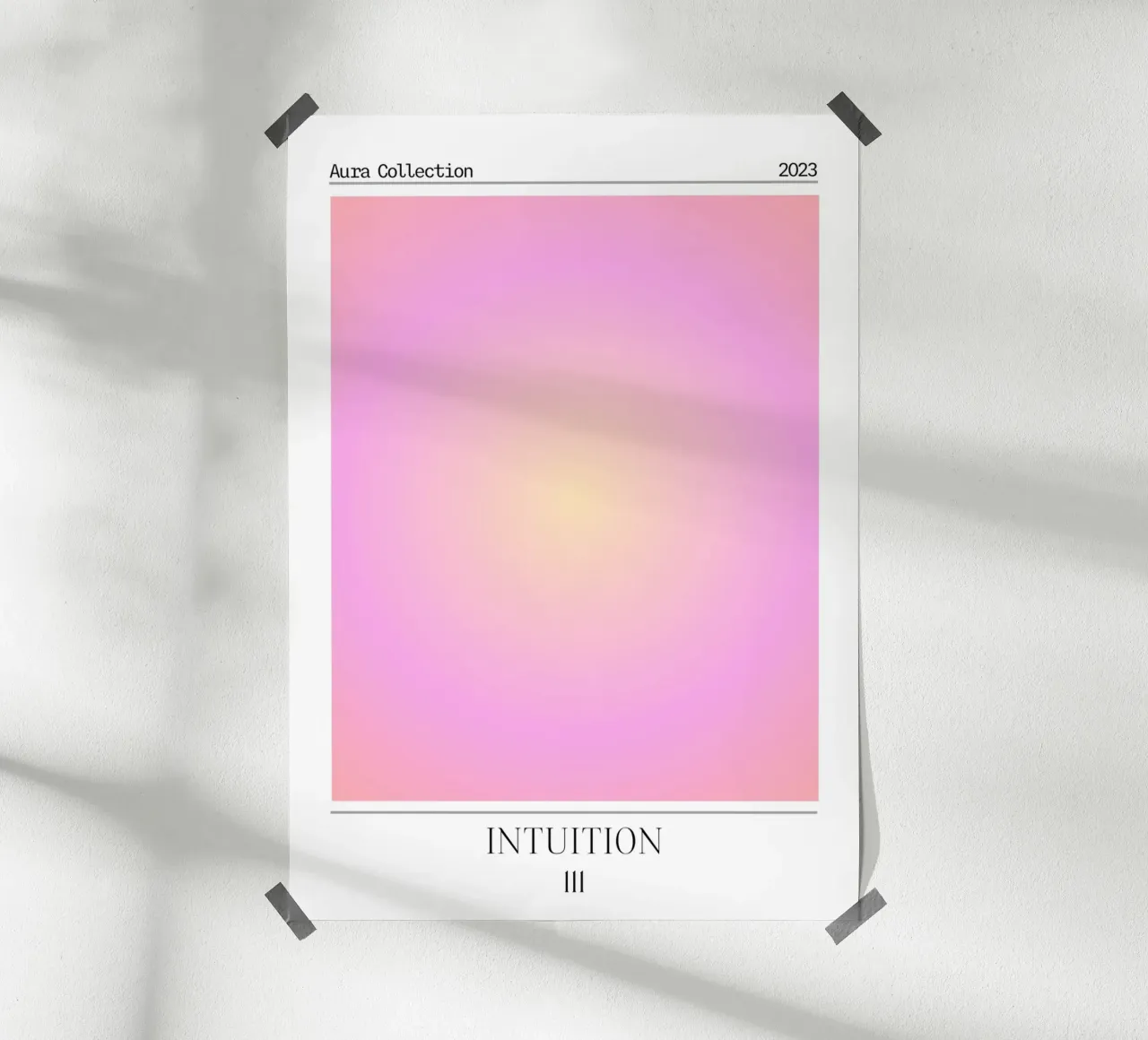 Collezione Aura "Intuition" Rosa Giallo Gradiente 2023 carta hahnemühle da homdeco