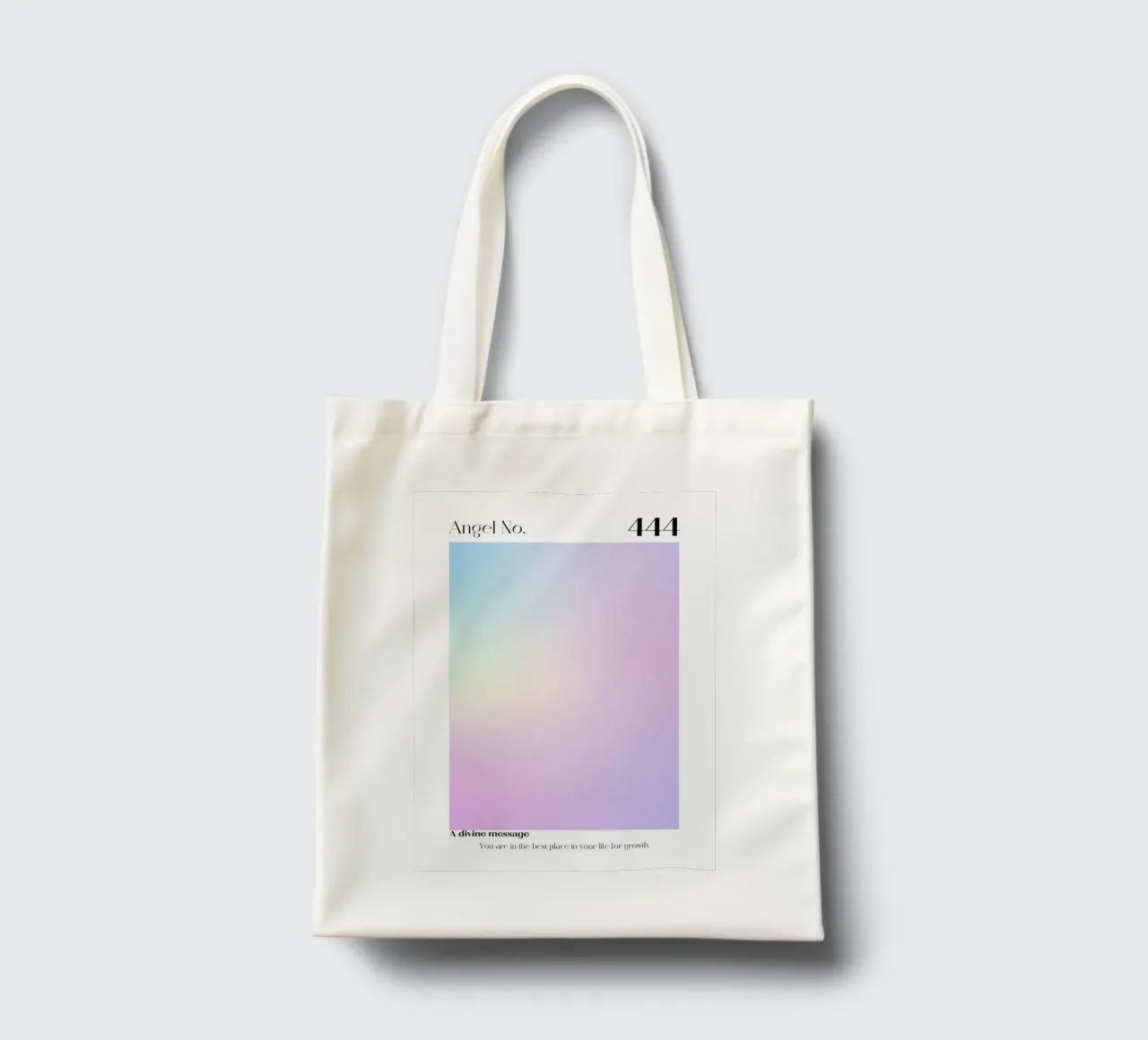 Numéro d'ange 444 Message Divin Aura Gradient Art tote bag de homdeco
