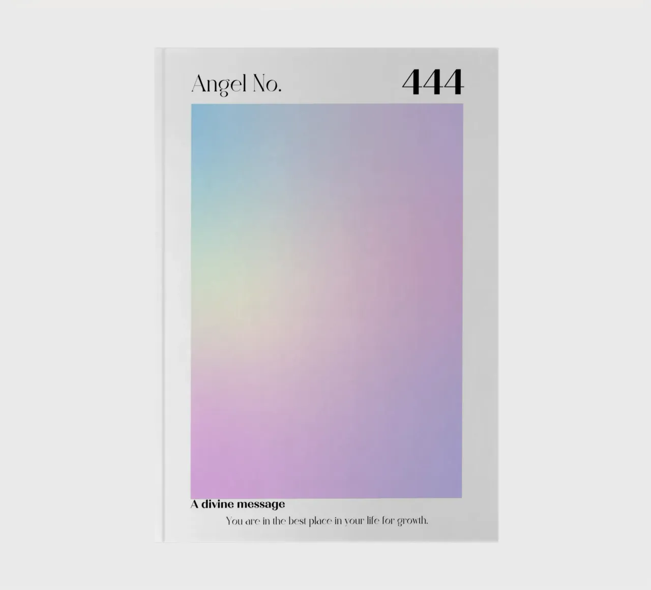 Angel Number 444 Divine Message Aura Gradient Art notebook by homdeco