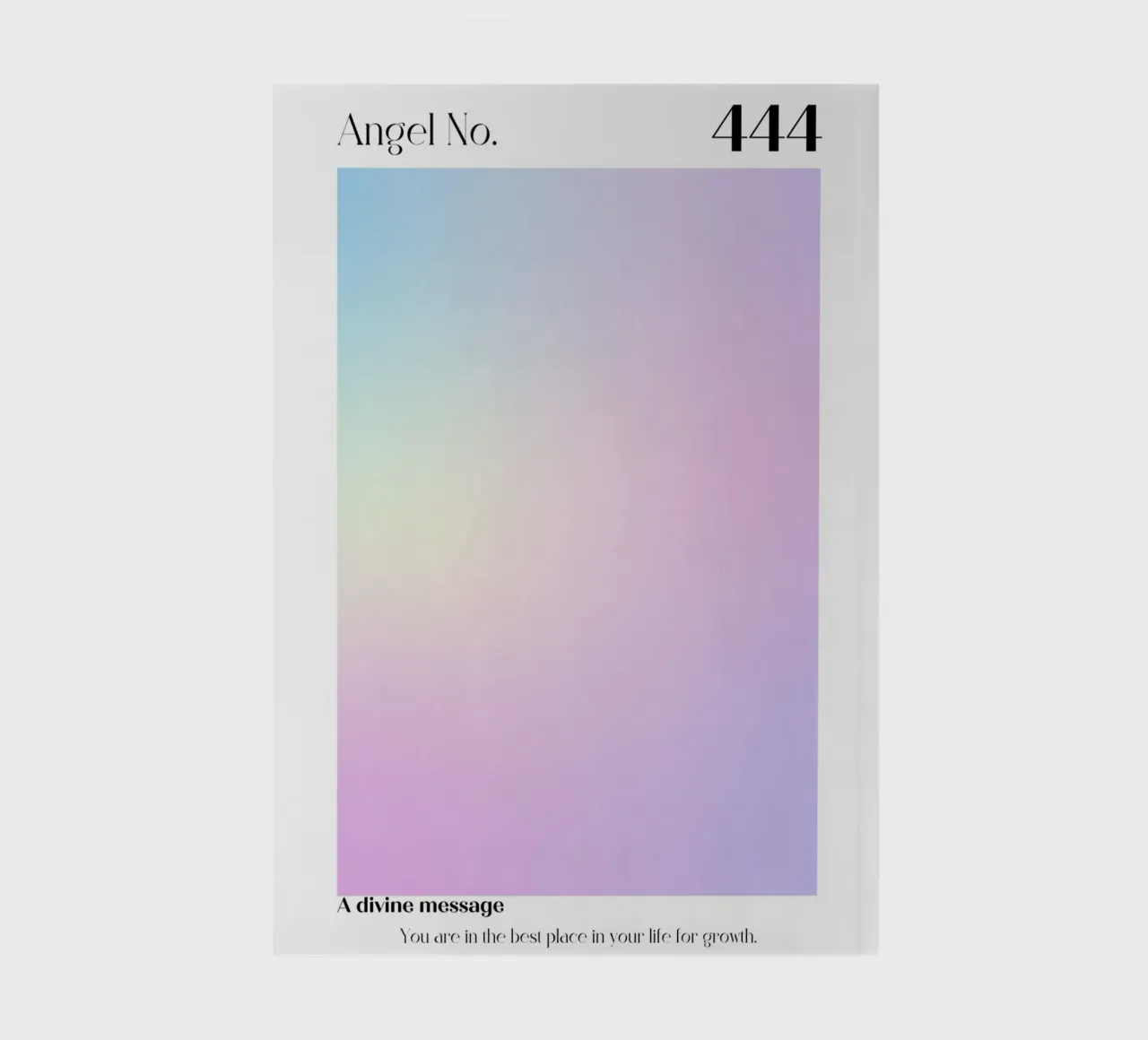 Angel Number 444 Divine Message Aura Gradient Art notebook by homdeco