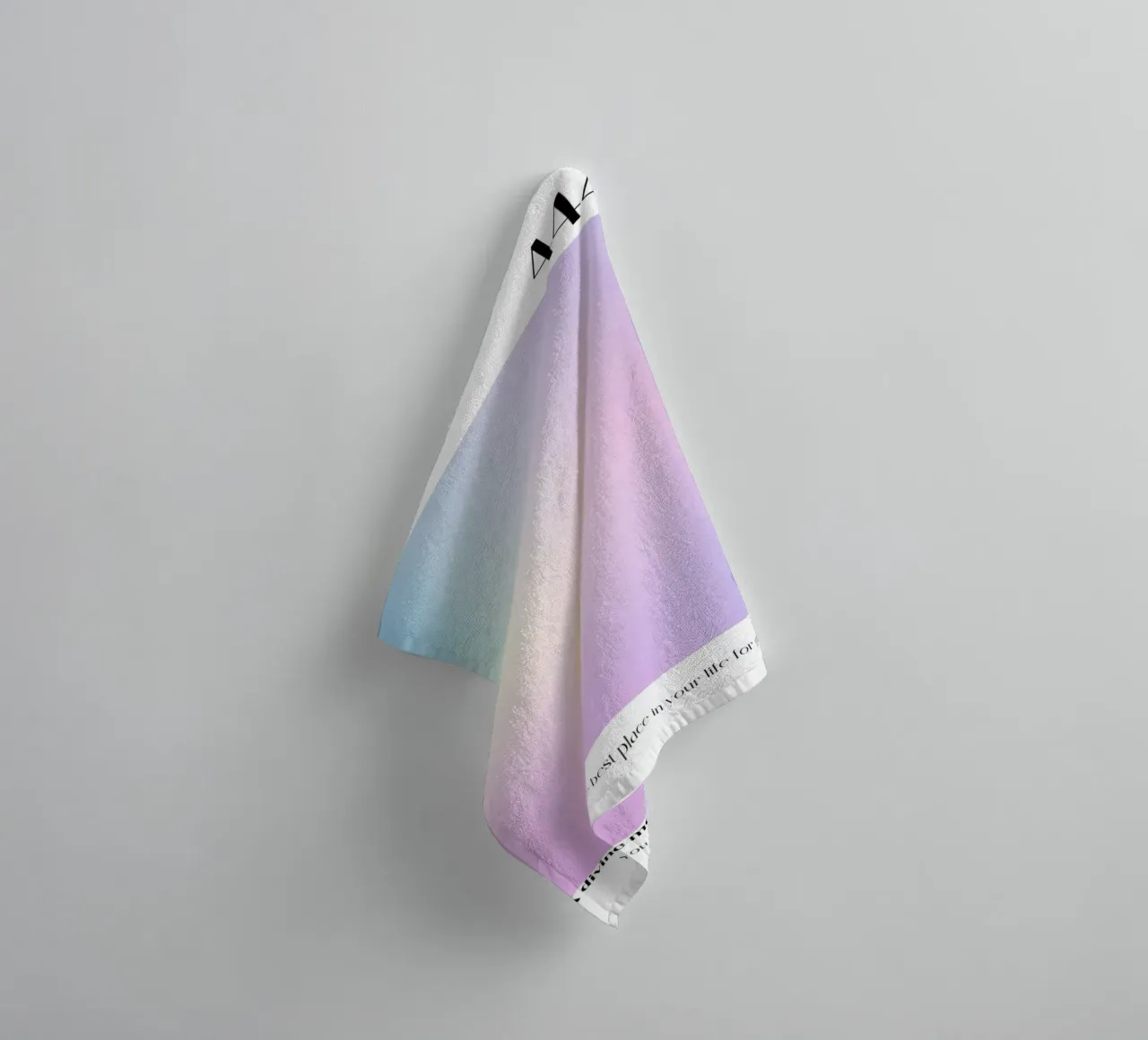 Angel Number 444 Divine Message Aura Gradient Art towel by homdeco