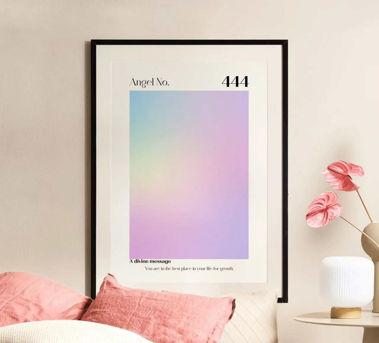 Angelo Numero 444 Messaggio Divino Aura Arte Gradiente carta hahnemühle da homdeco