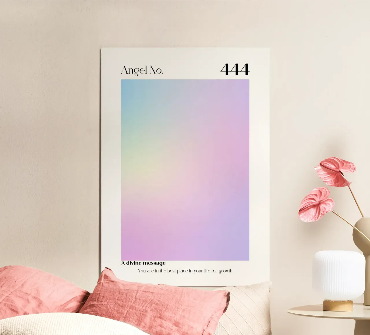 Angelo Numero 444 Messaggio Divino Aura Arte Gradiente carta hahnemühle da homdeco