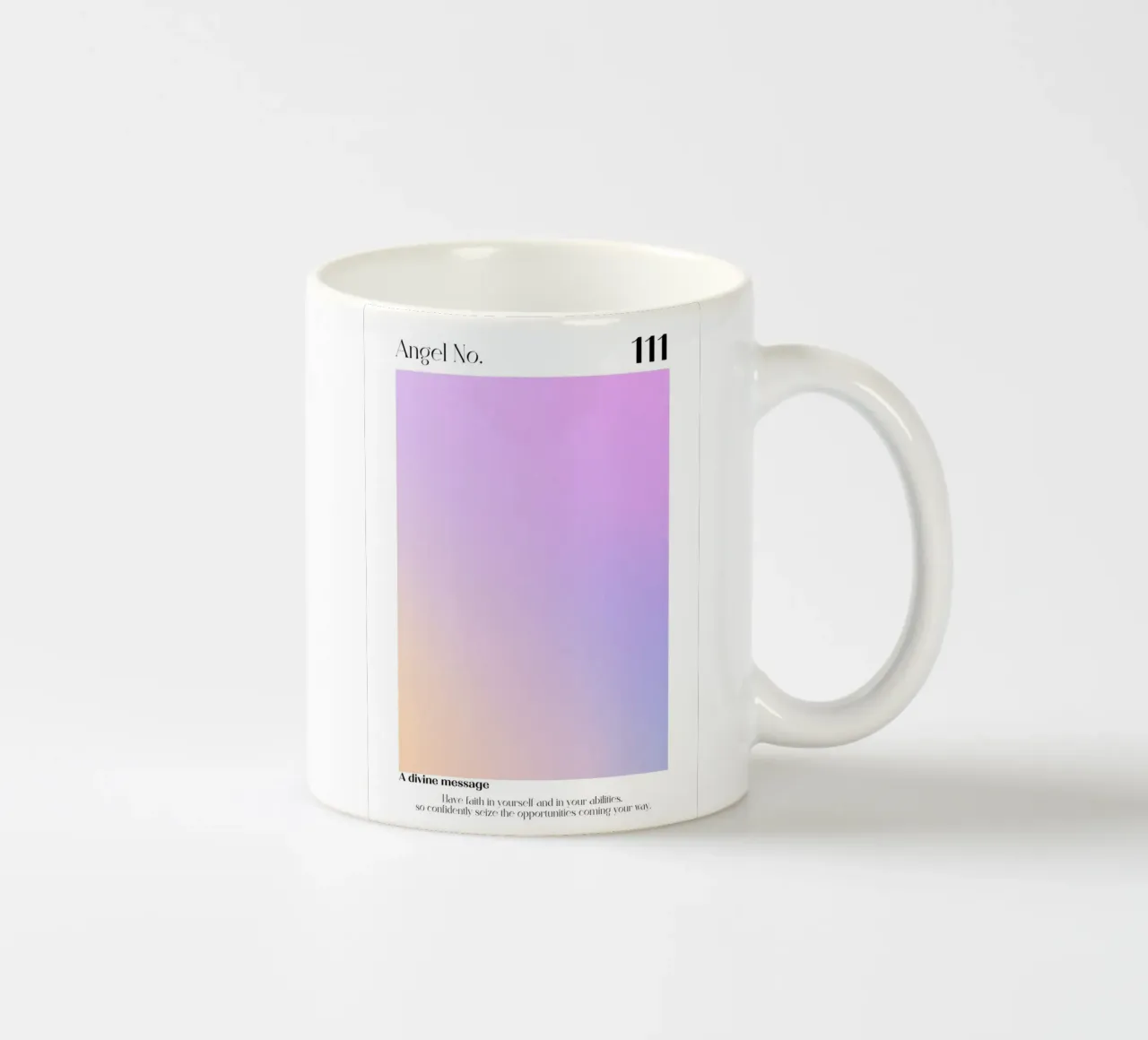 Angelo Numero 111 Messaggio Divino Aura Arte Gradiente tazza in ceramica da homdeco