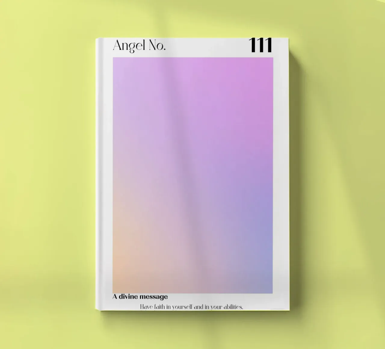 Angel Number 111 Divine Message Aura Gradient Art notebook by homdeco
