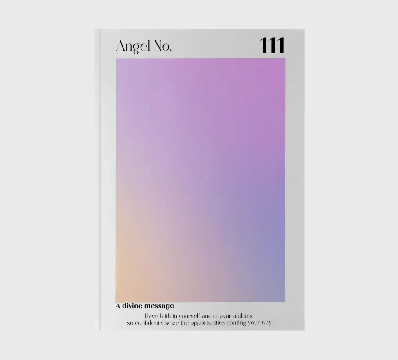 Angel Number 111 Divine Message Aura Gradient Art notebook by homdeco