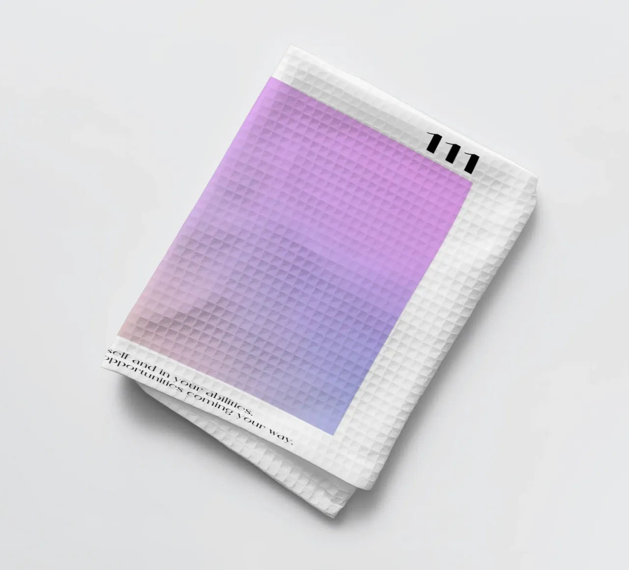 Angel Number 111 Divine Message Aura Gradient Art torchon de homdeco