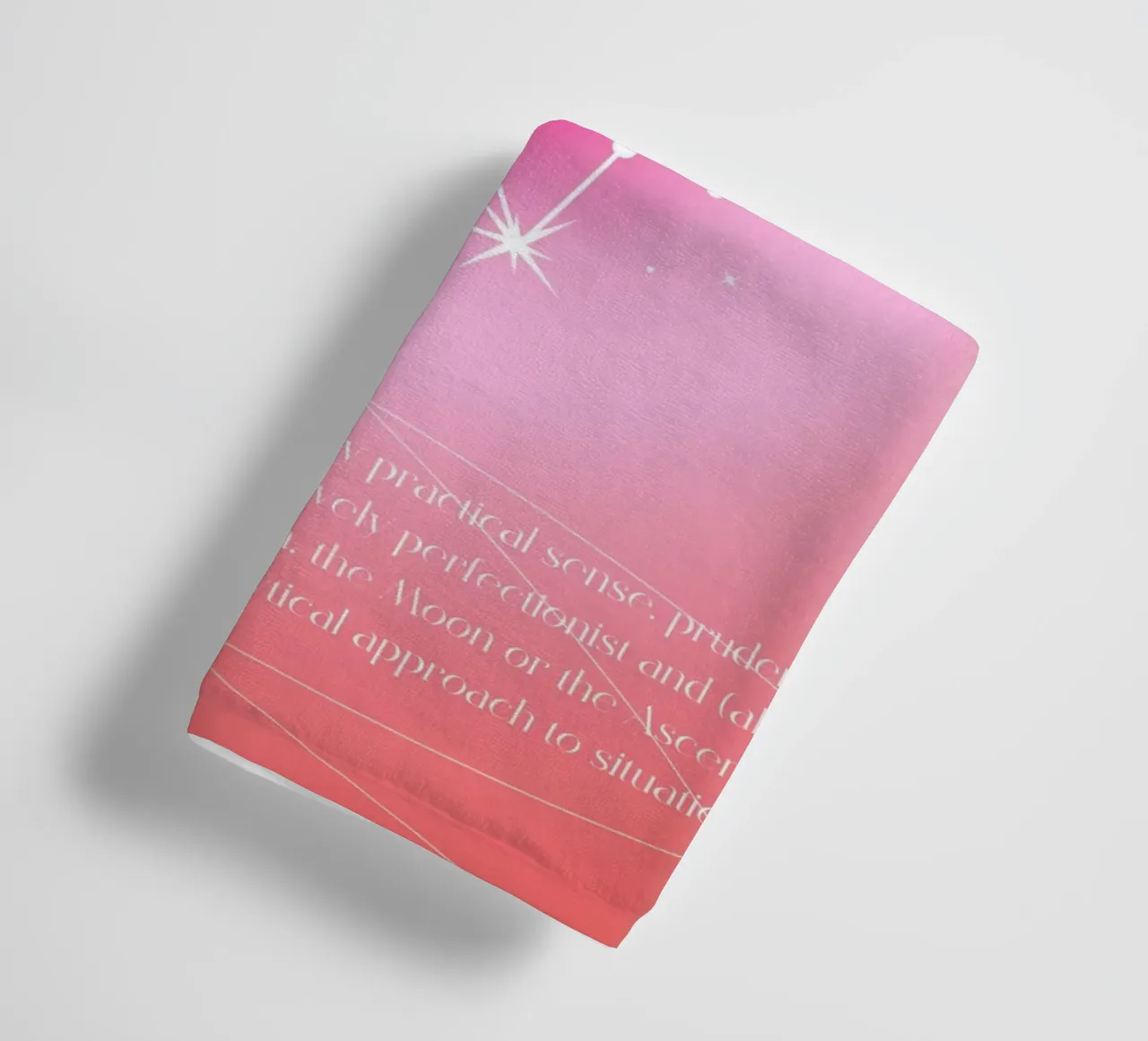 Jungfrau Tierkreiszeichen Sternbild Rosa Aura Gradient Poster Handtuch von homdeco