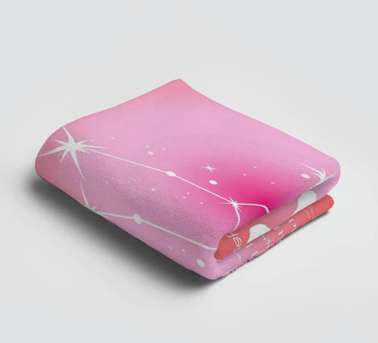 Jungfrau Tierkreiszeichen Sternbild Rosa Aura Gradient Poster Handtuch von homdeco