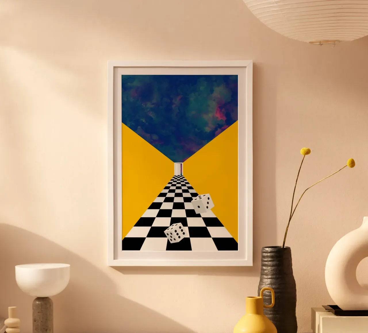 Porta nello spazio poster con telaio in legno da Fraysein Design