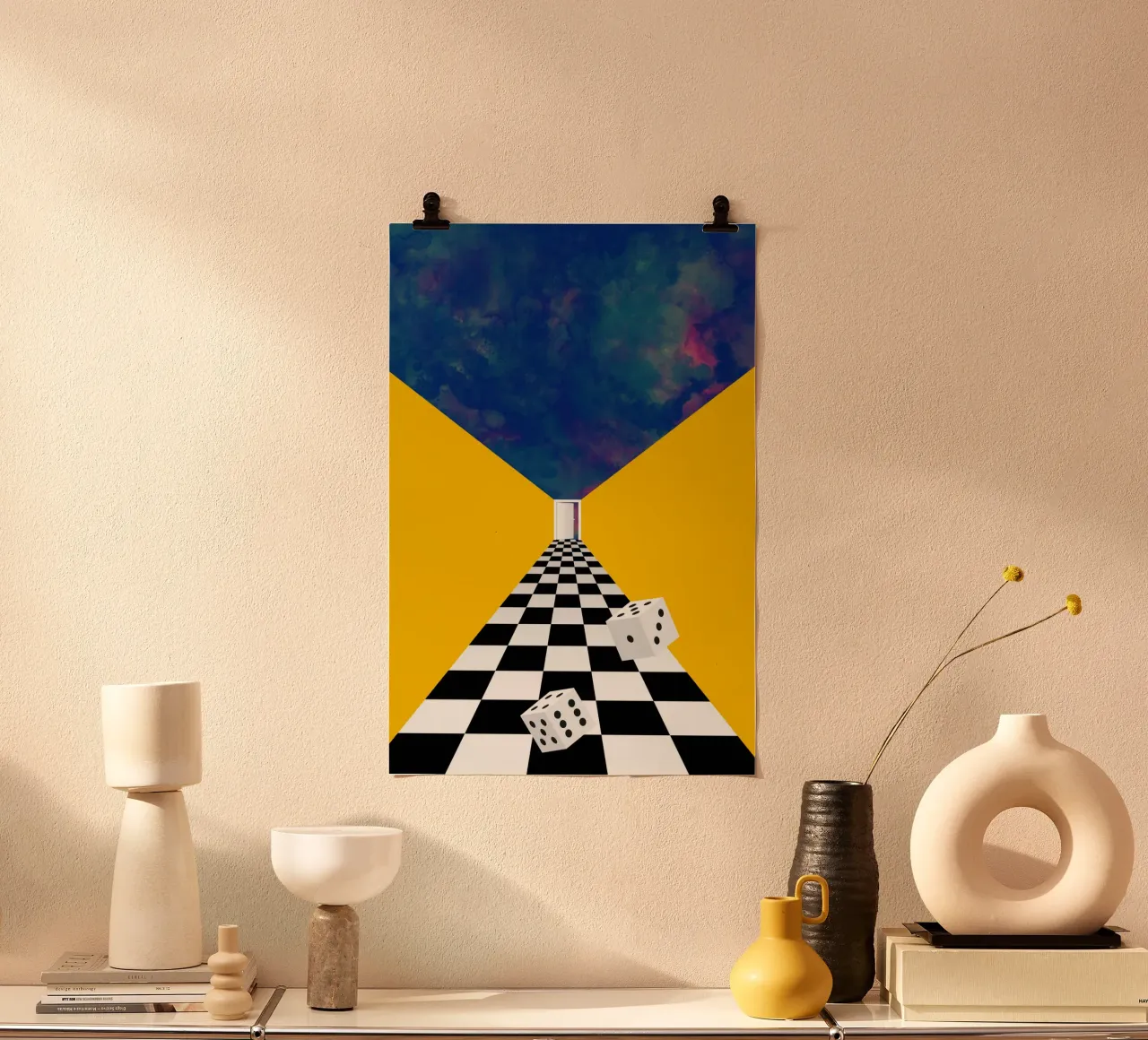 Porta nello spazio poster con telaio in legno da Fraysein Design