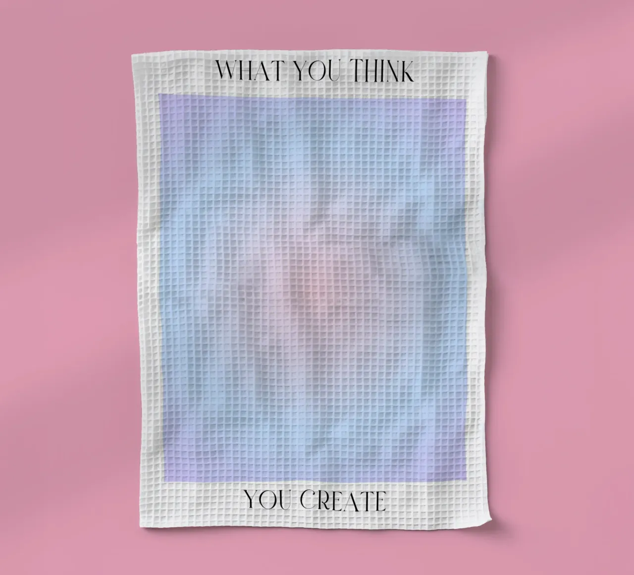 "Ce que vous pensez" Loi de l'attraction Aura Gradient Poster torchon de homdeco