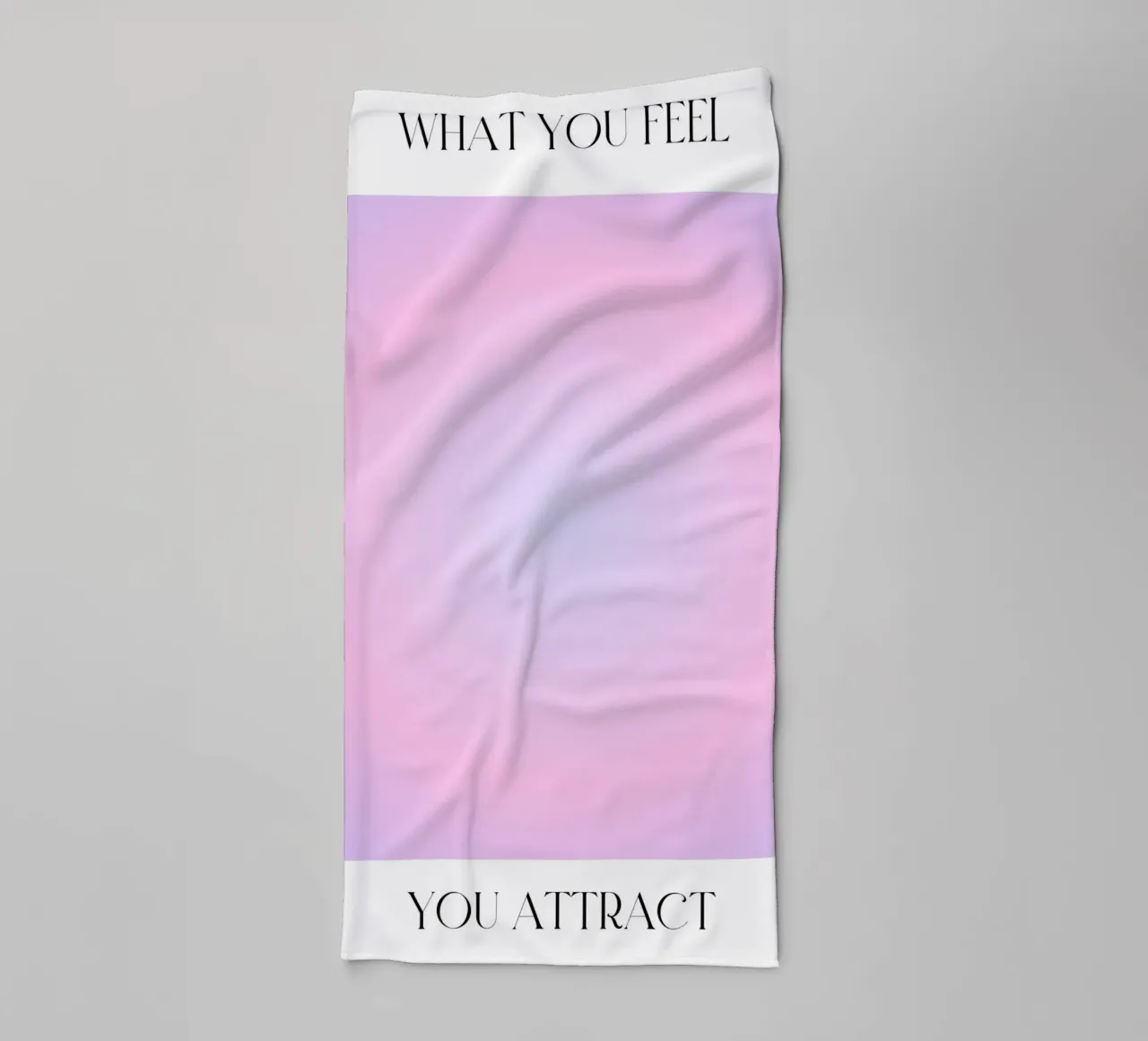 "What You Feel" Law of Attraction Aura Gradient Poster towel by homdeco