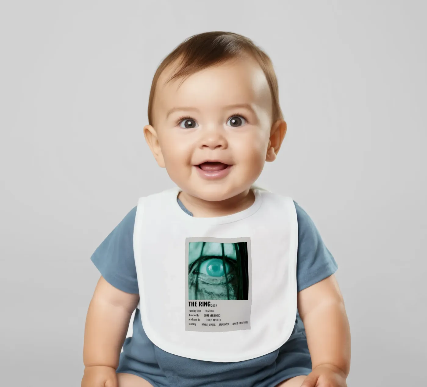 THE RING 2002 baby bib by MVFminimalist