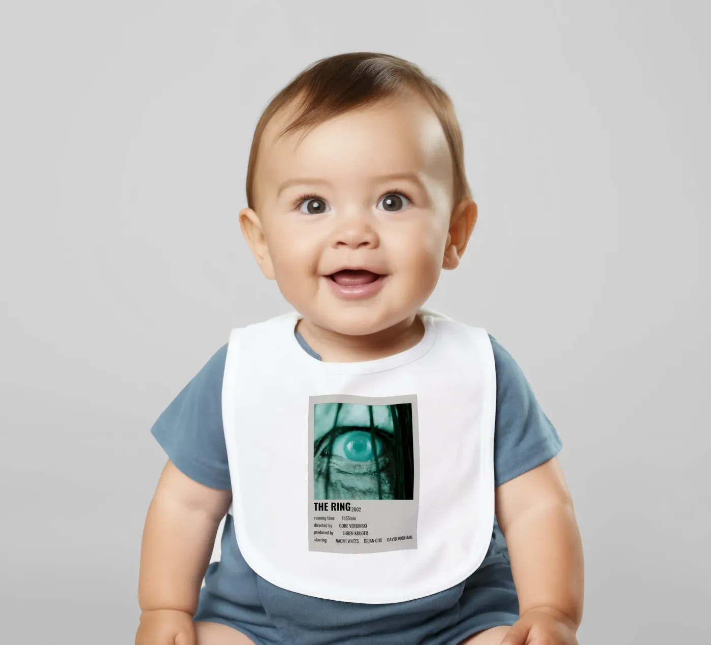 THE RING 2002 baby bib by MVFminimalist