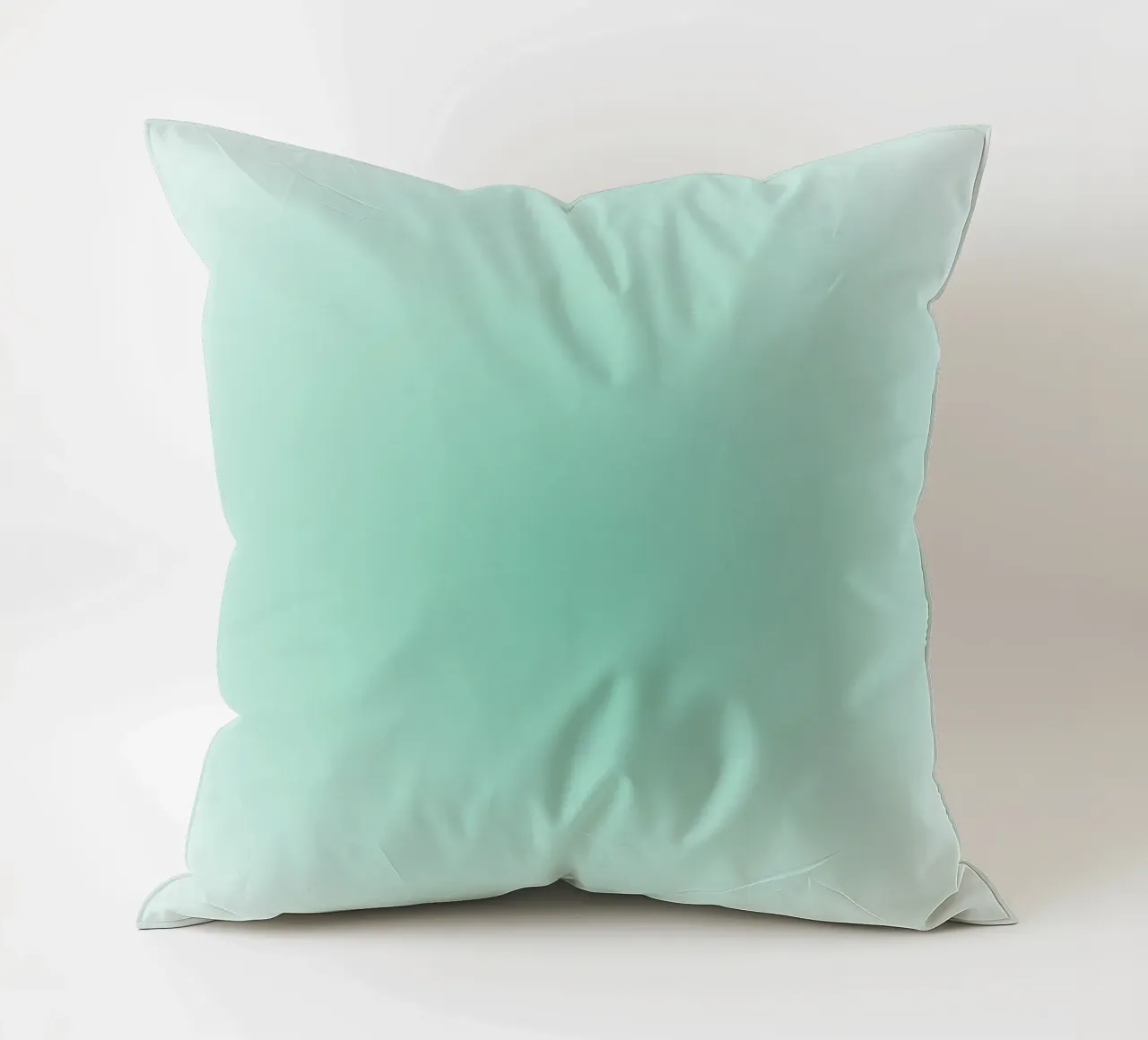 "Attract Good Things" Mint Aura Gradient Abstract Print decorative cushion by homdeco