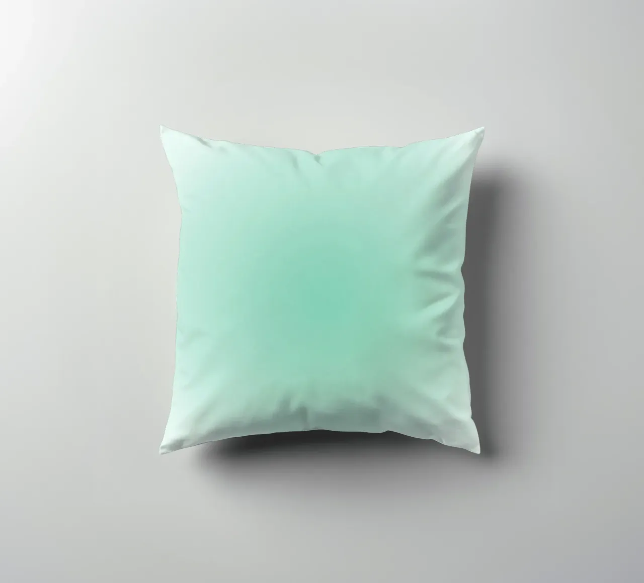 "Attract Good Things" Mint Aura Gradient Abstract Print decorative cushion by homdeco