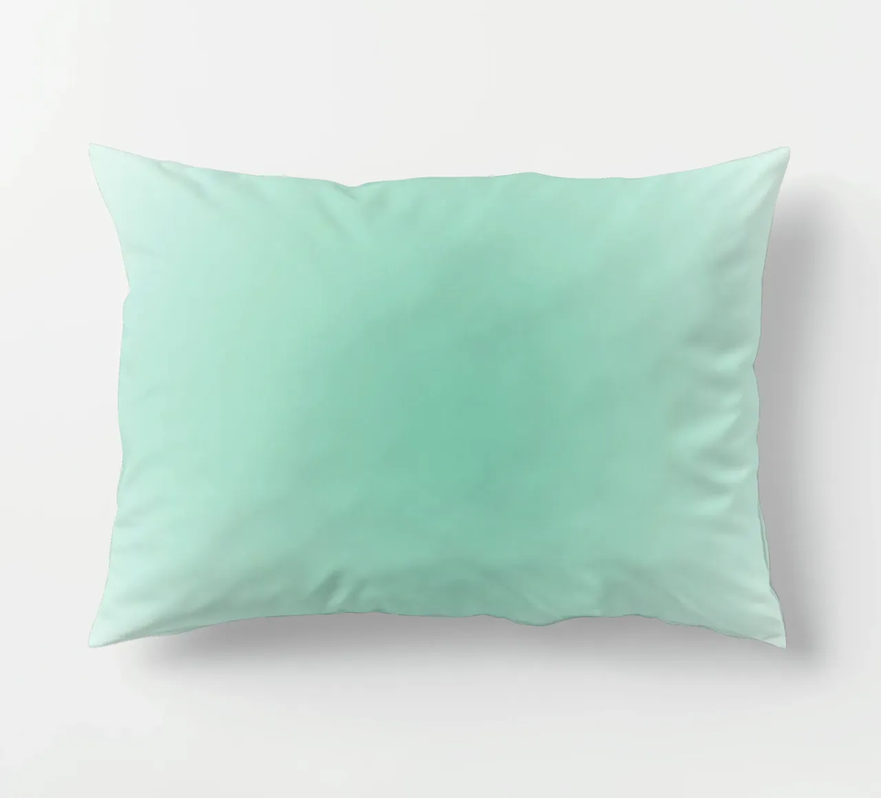 "Attract Good Things" Mint Aura Gradient Abstract Print decorative cushion by homdeco