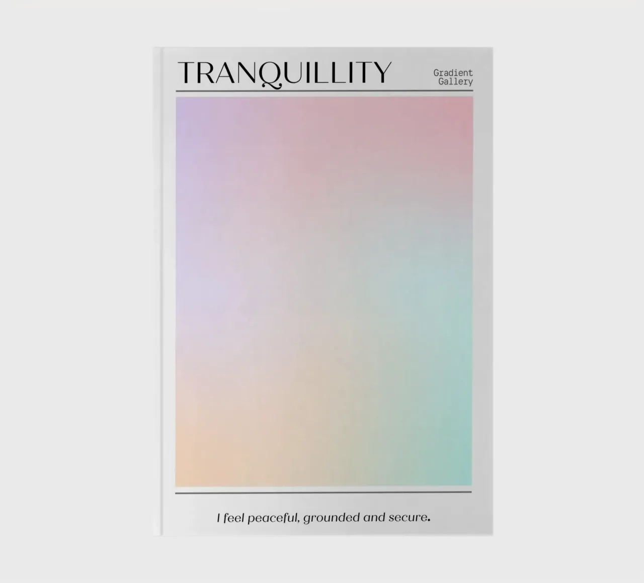 "Tranquility" Pastel Aura Gradient Gallery Poster Art notebook by homdeco