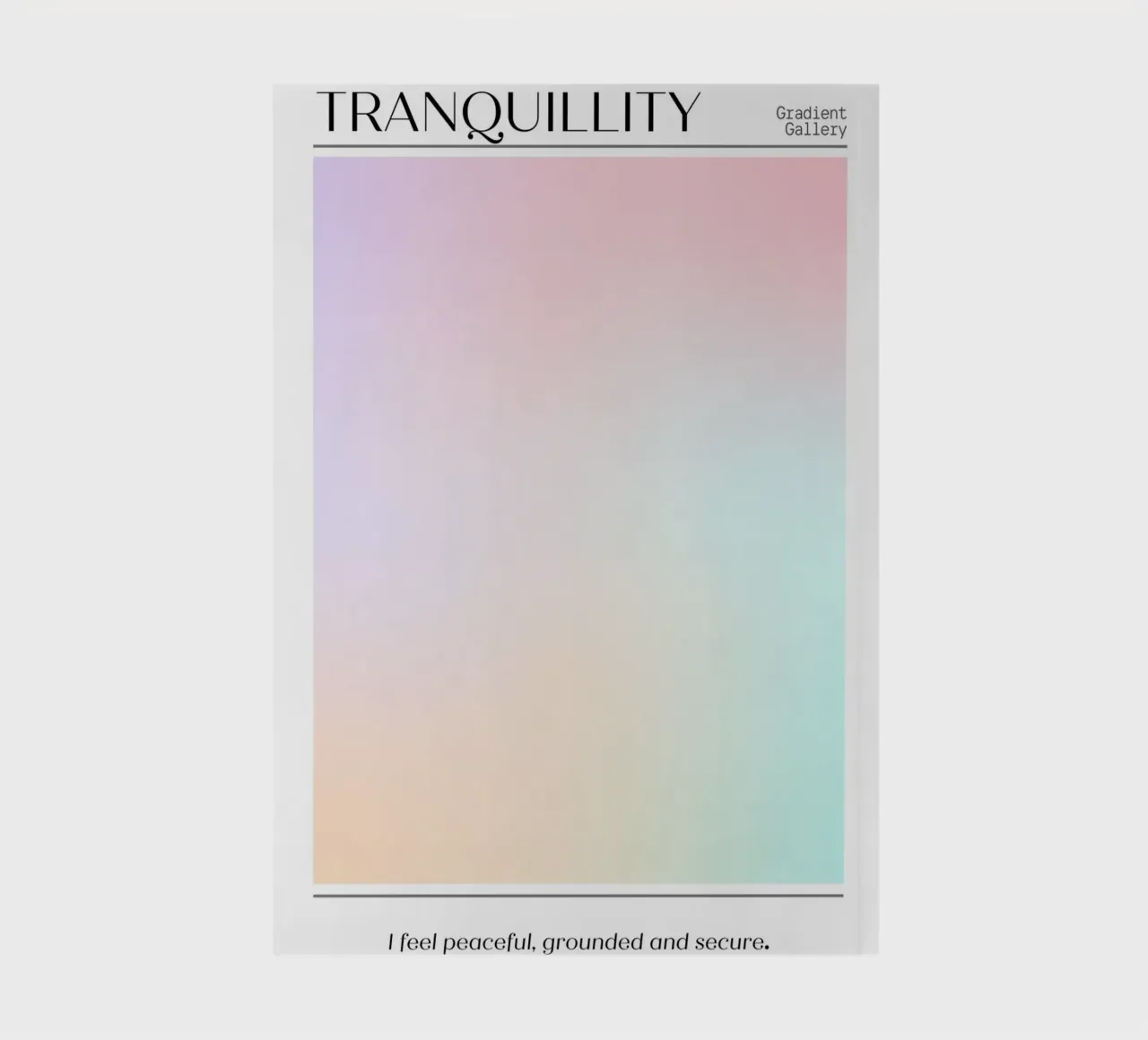"Tranquility" Pastel Aura Gradient Gallery Poster Art notebook by homdeco