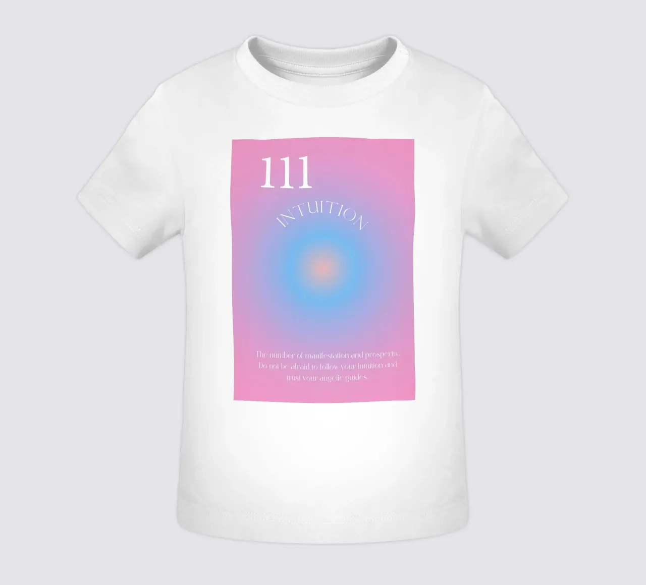 Angelo n. 111 Intuition Rosa Blu Aura Gradiente Poster maglietta neonato da homdeco