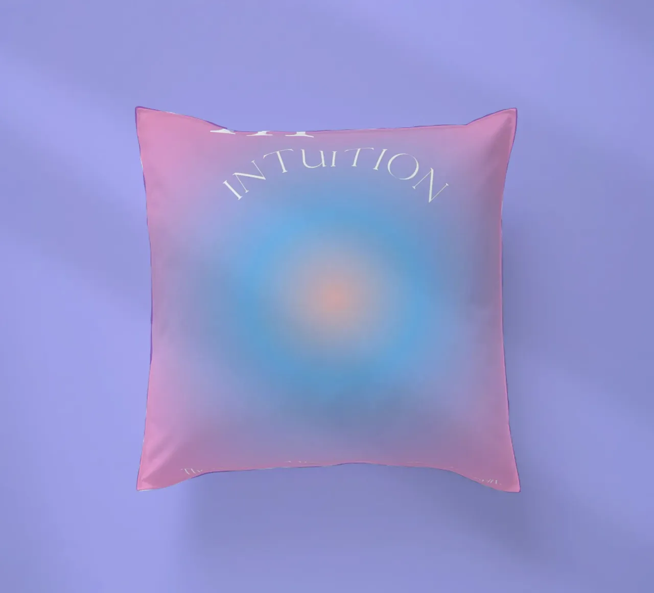Angelo n. 111 Intuition Rosa Blu Aura Gradiente Poster cuscino da homdeco