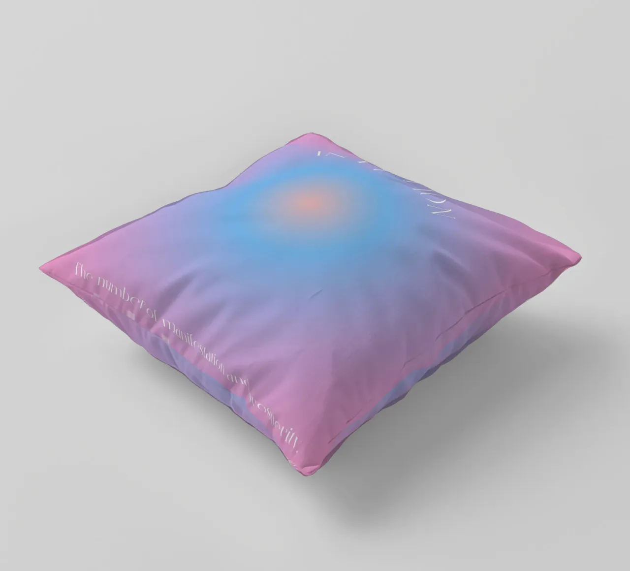 Angelo n. 111 Intuition Rosa Blu Aura Gradiente Poster cuscino da homdeco
